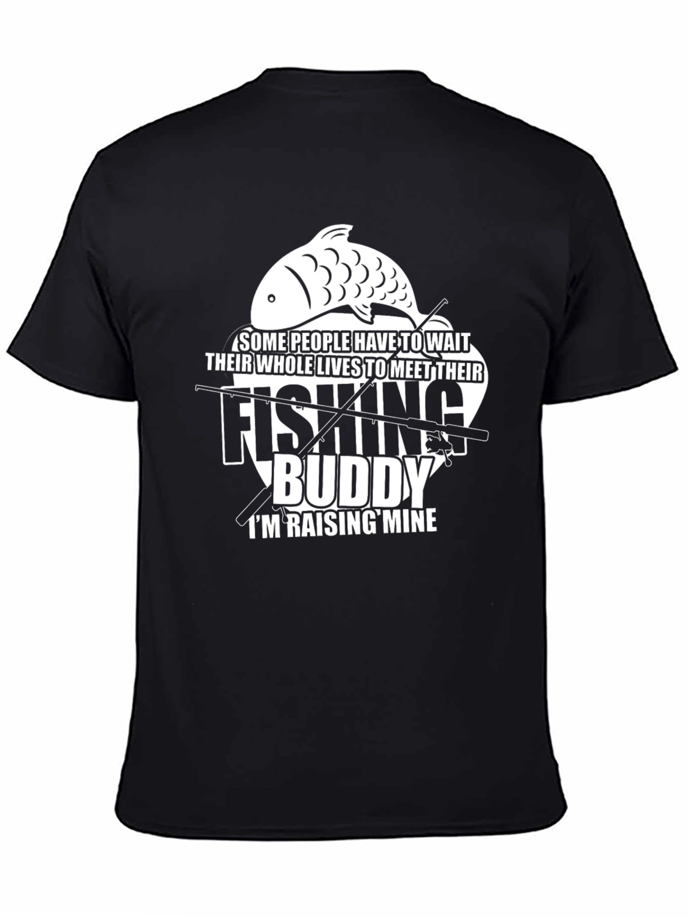 Fishing Buddy T-Shirt - Raising Mine Black Tee
