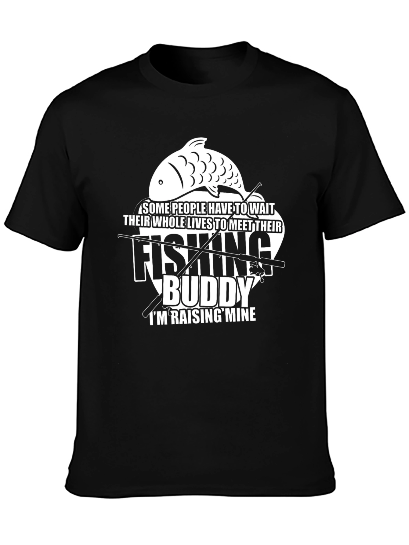 Fishing Buddy T-Shirt - Raising Mine Black Tee