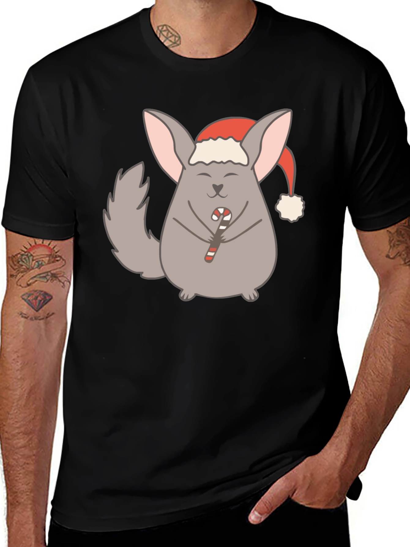Festive Chinchilla Graphic Tee - Holiday Edition