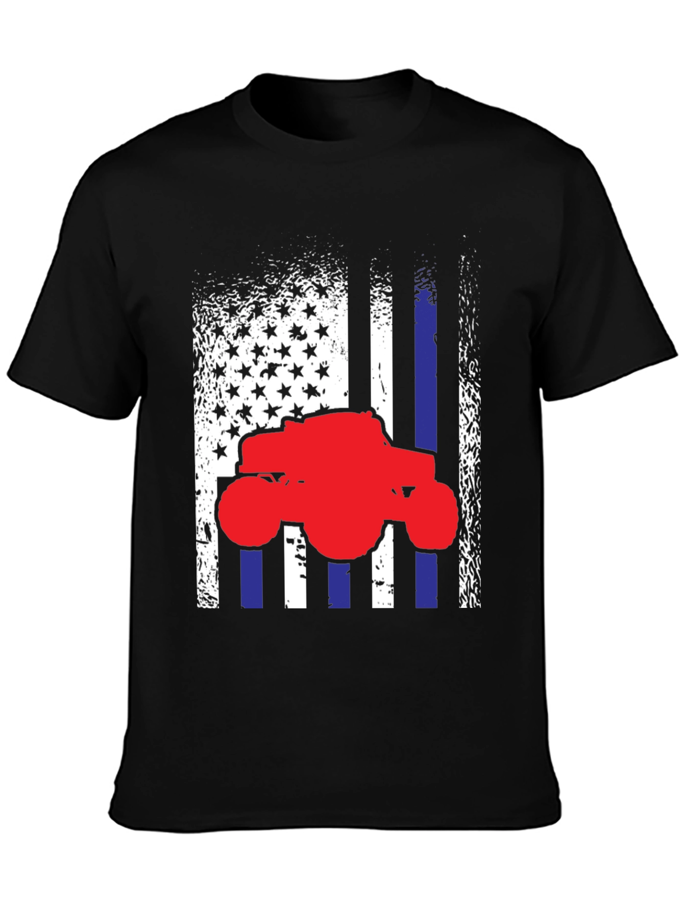 Monster Truck American Flag Graphic Tee