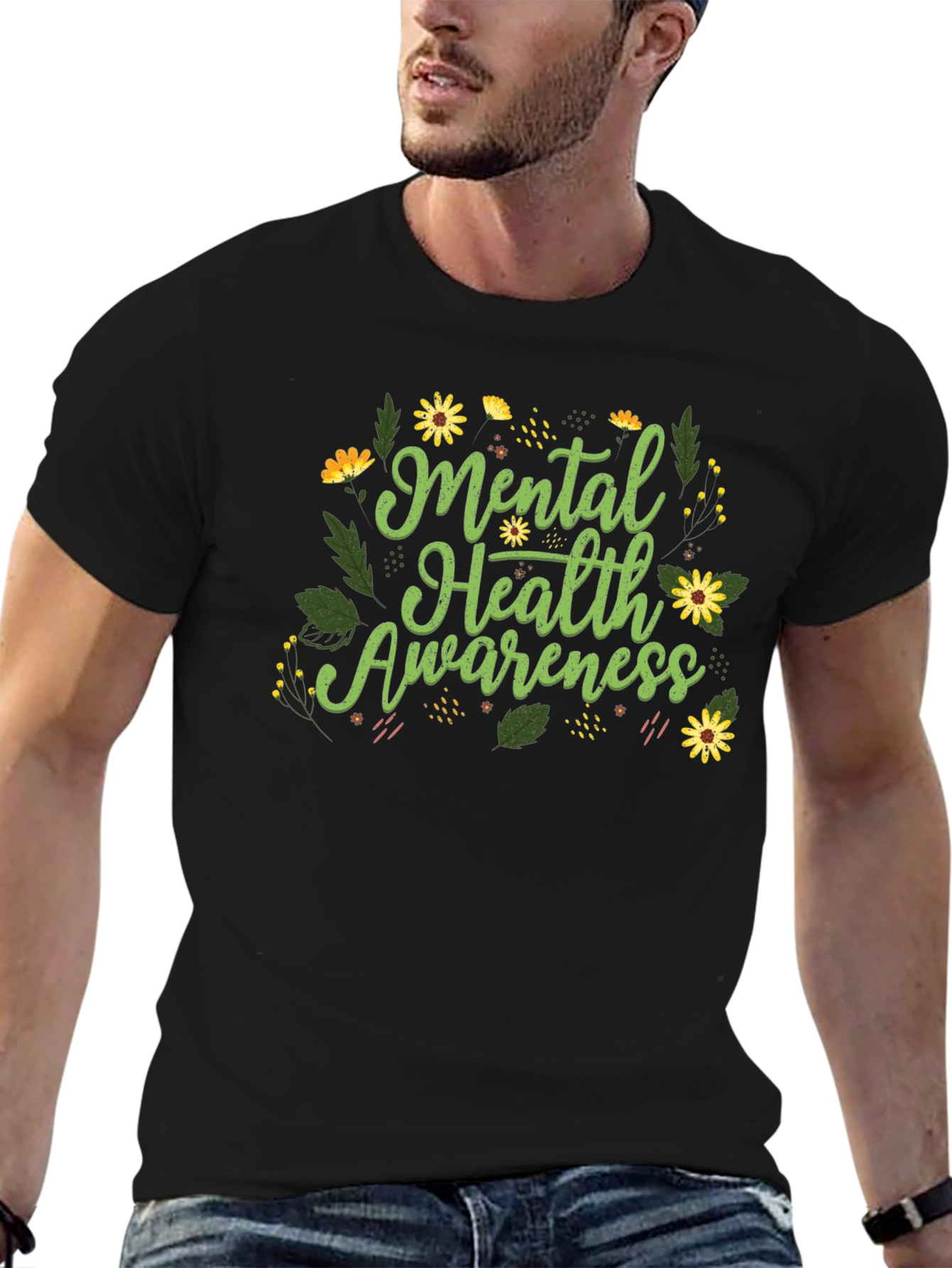 Mental Health Awareness Floral Tee