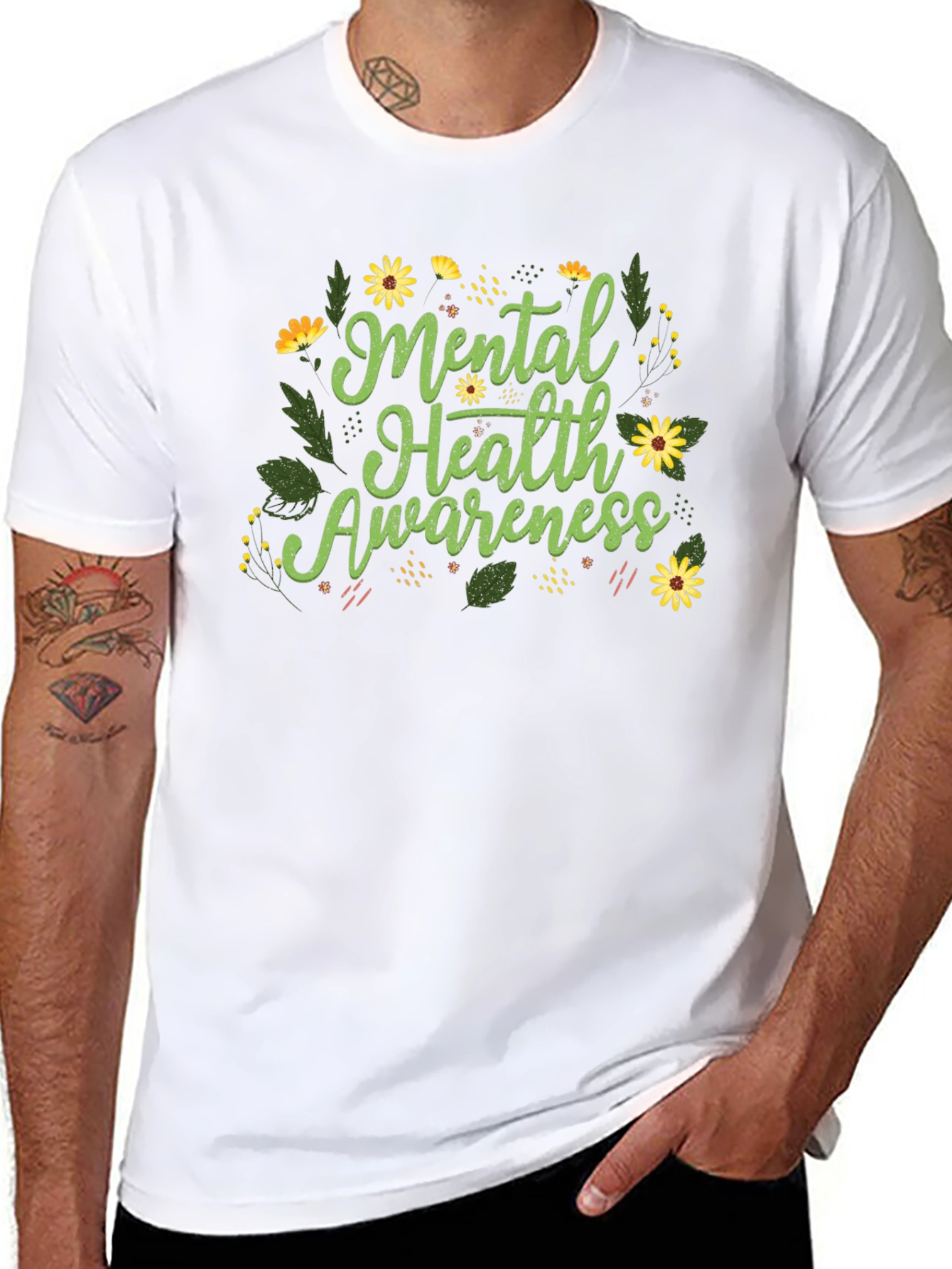 Mental Health Awareness Floral Tee