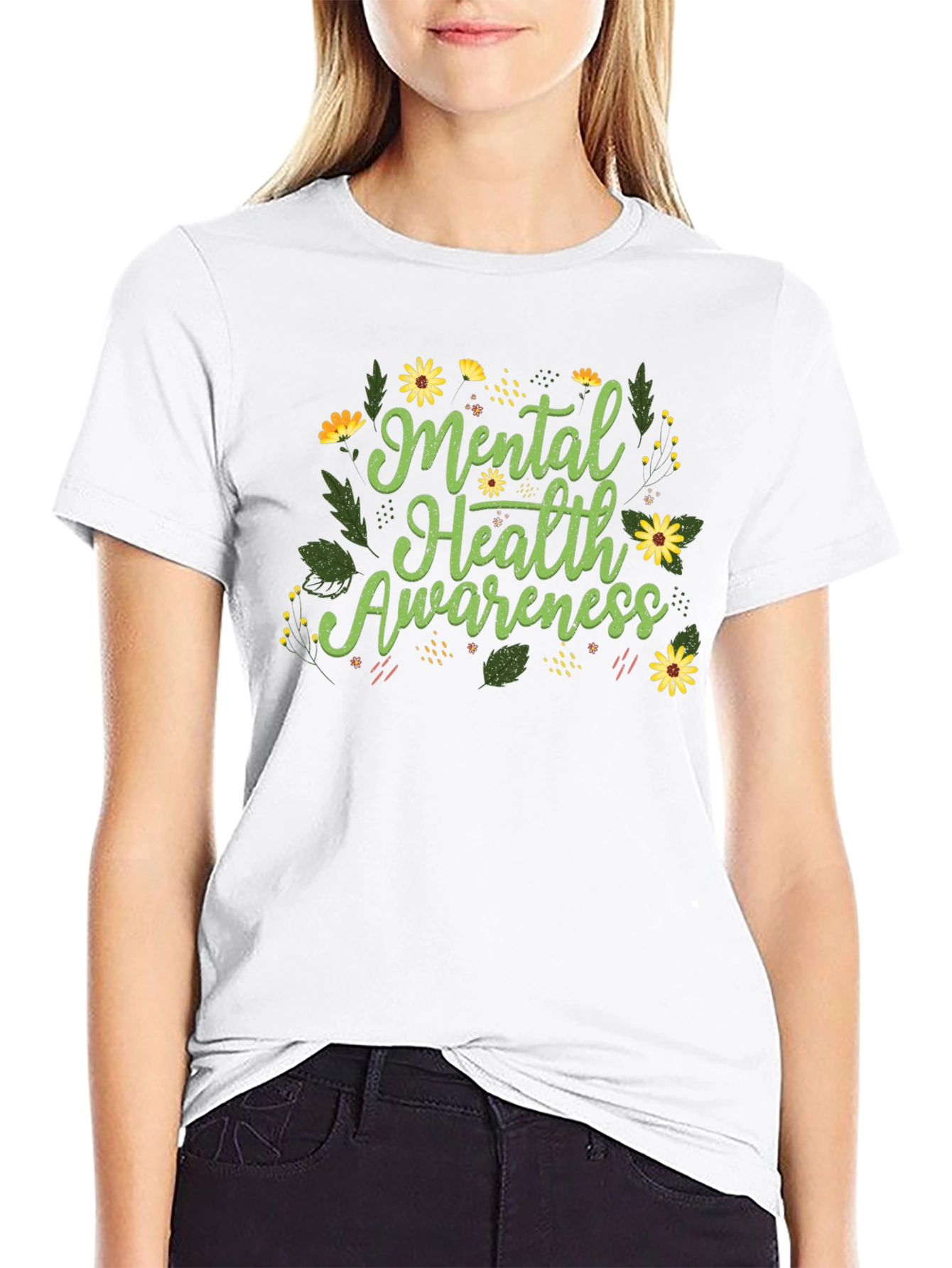 Mental Health Awareness Floral Tee