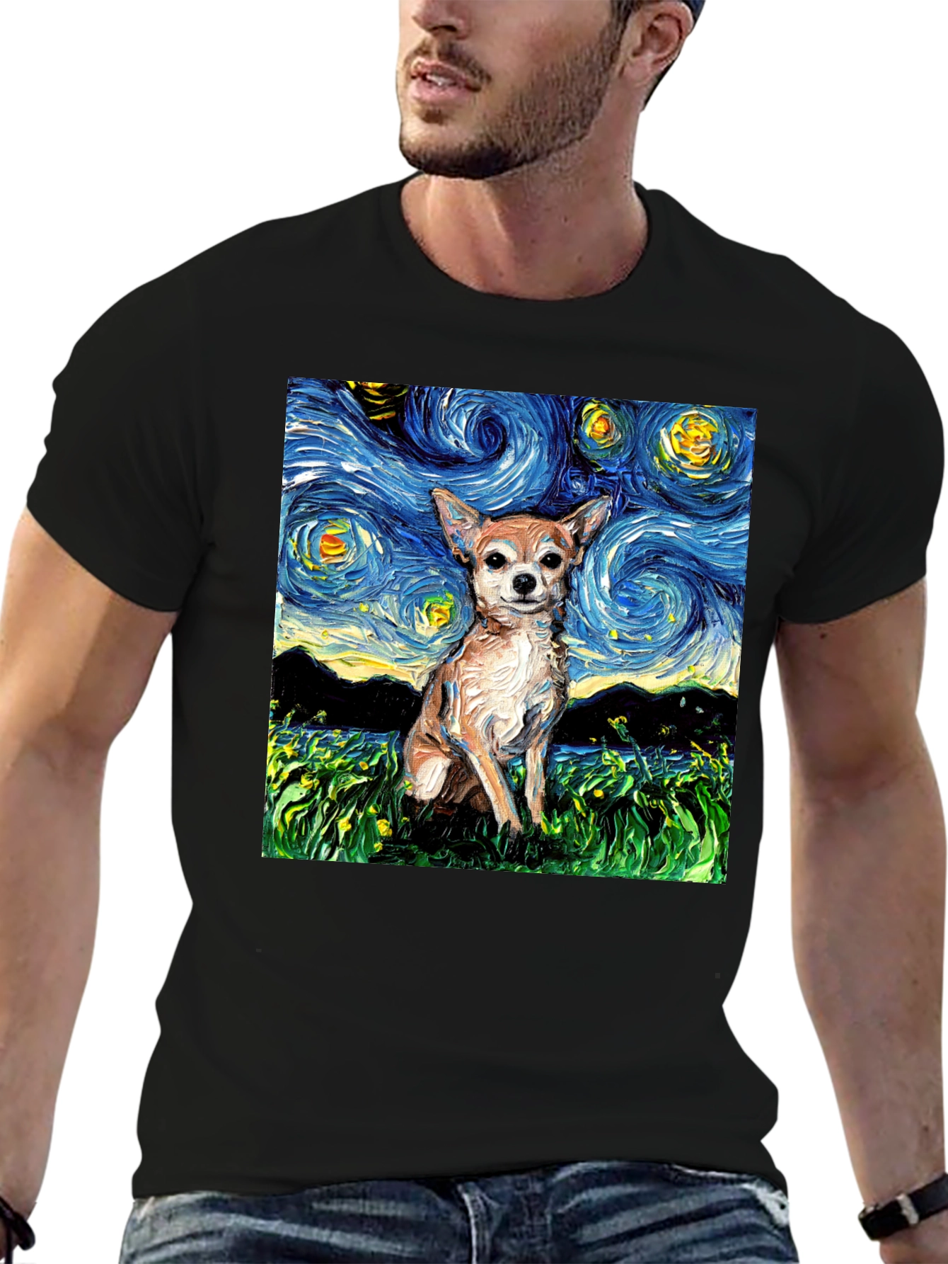 Starry Chihuahua T-Shirt - Artistic Dog Tee