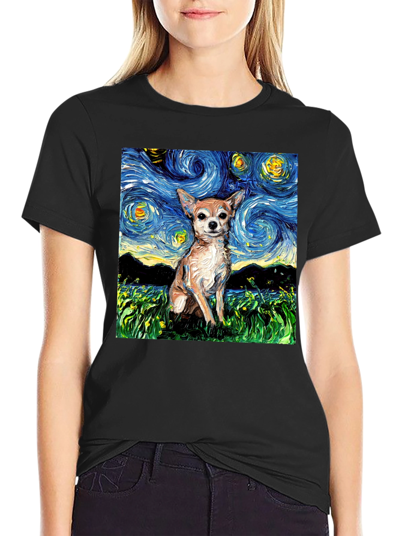 Starry Chihuahua T-Shirt - Artistic Dog Tee