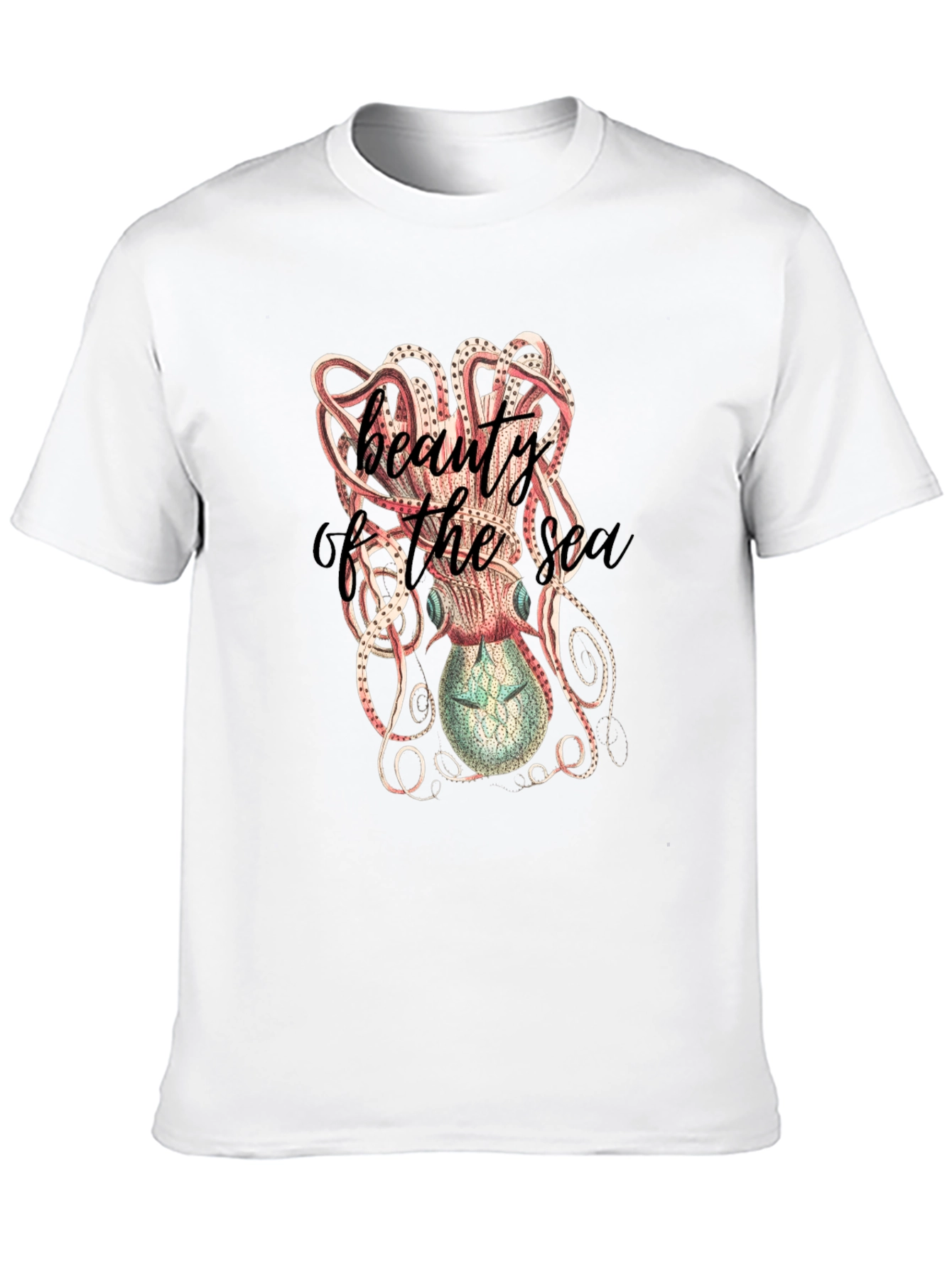 Beauty of the Sea Octopus Graphic Tee - Black