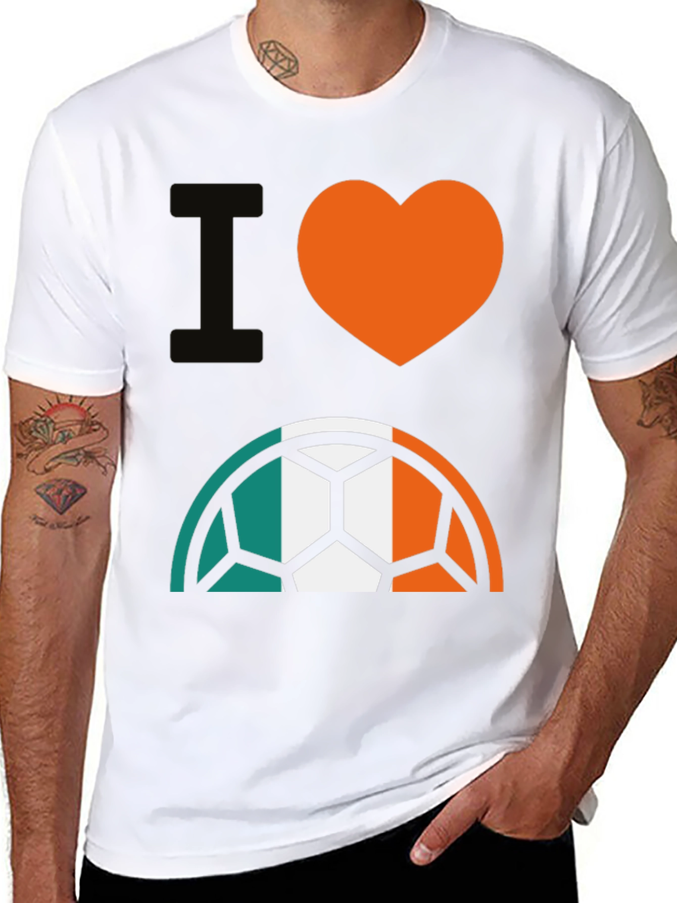 Ireland Soccer Pride T-Shirt - I Heart Football