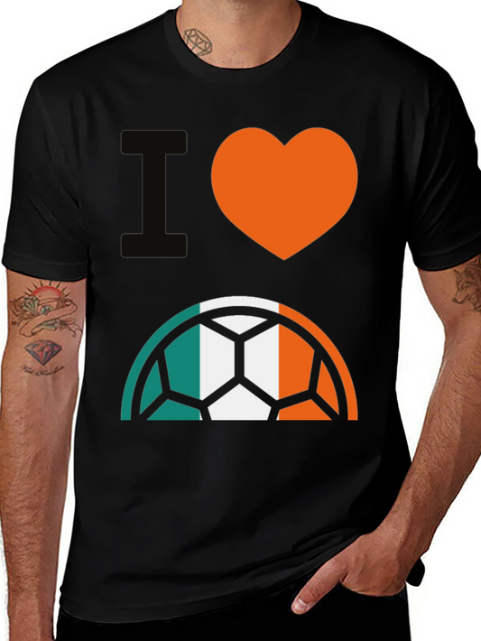 Ireland Soccer Pride T-Shirt - I Heart Football