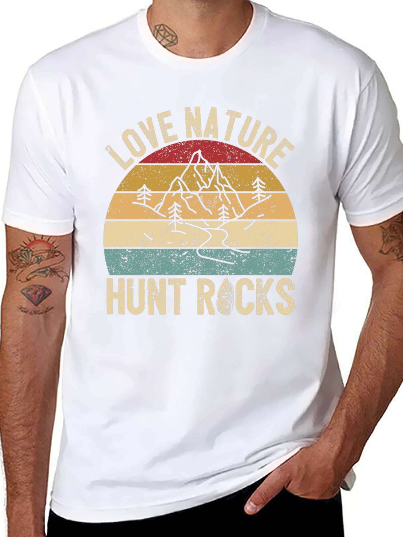 Love Nature Hunt Rocks Graphic Tee