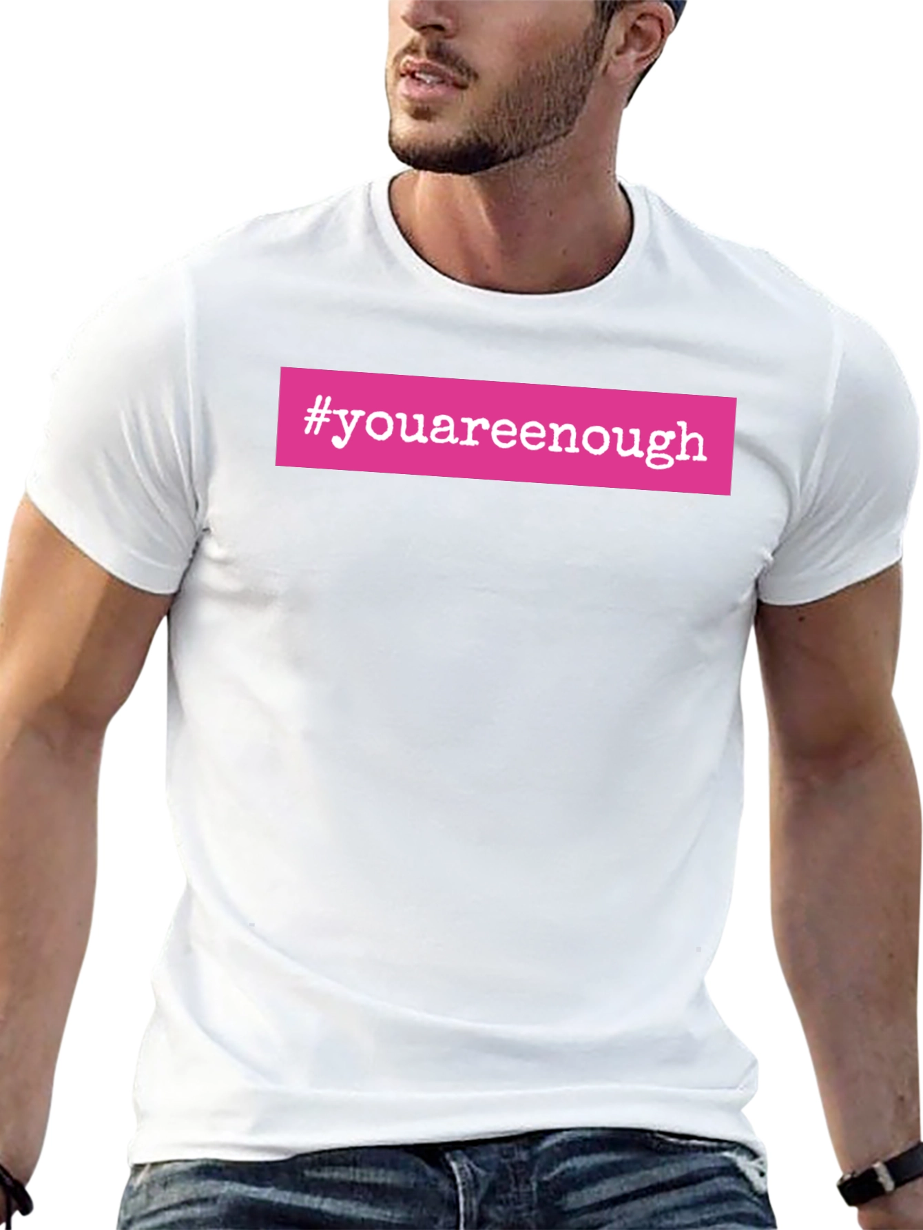 #youareenough Black T-Shirt - Motivational Tee