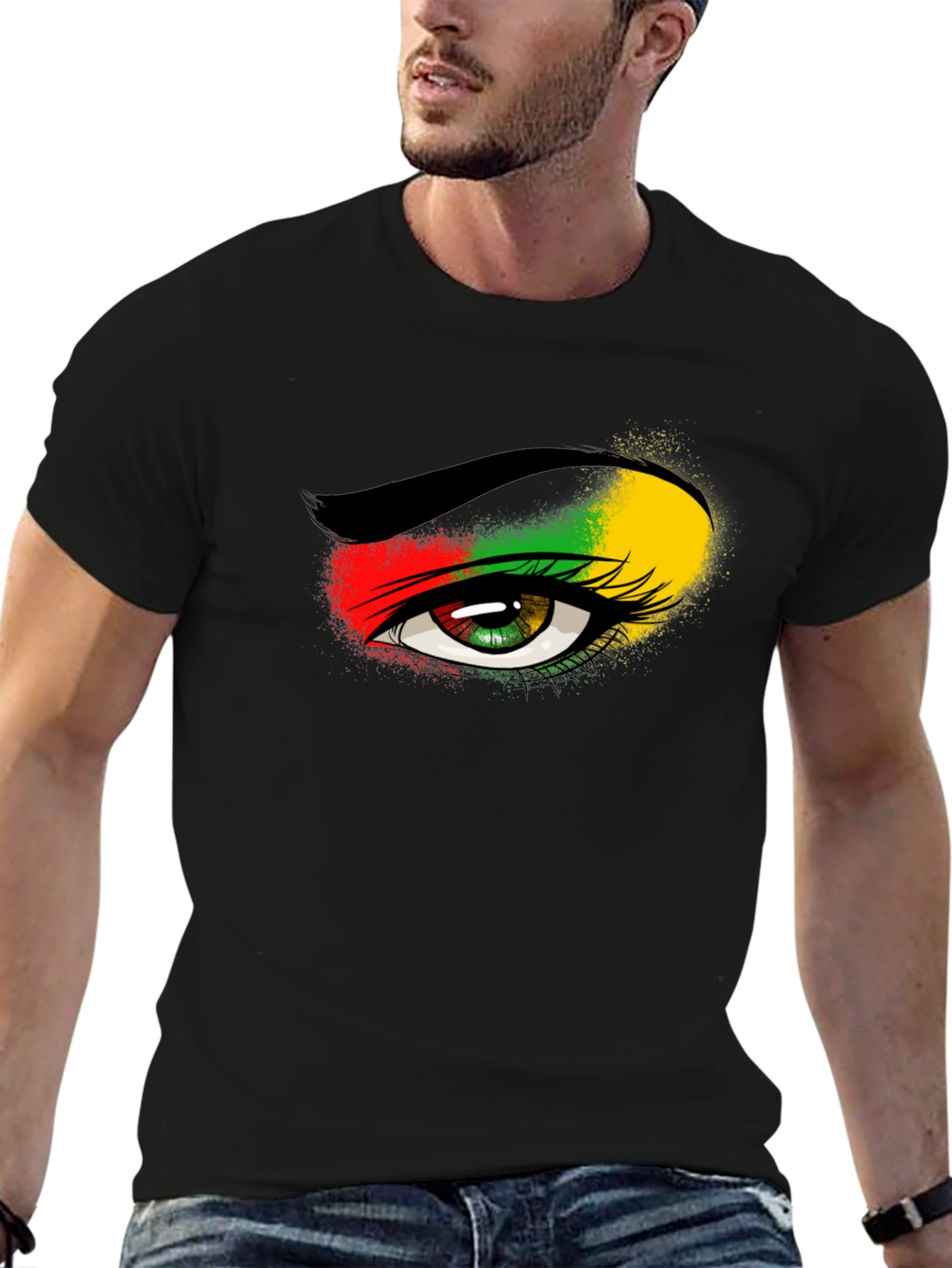 Rasta Eye Graphic Tee - Cool Casual Shirt