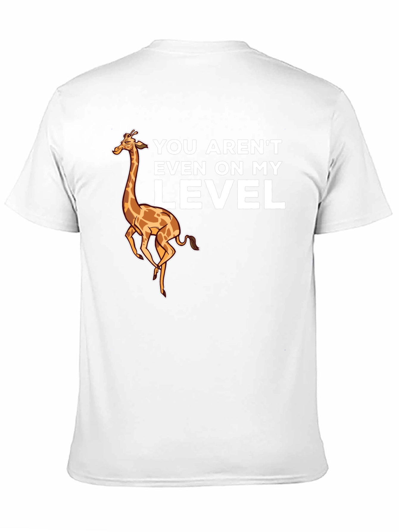 Giraffe Level Black T-Shirt Funny Design