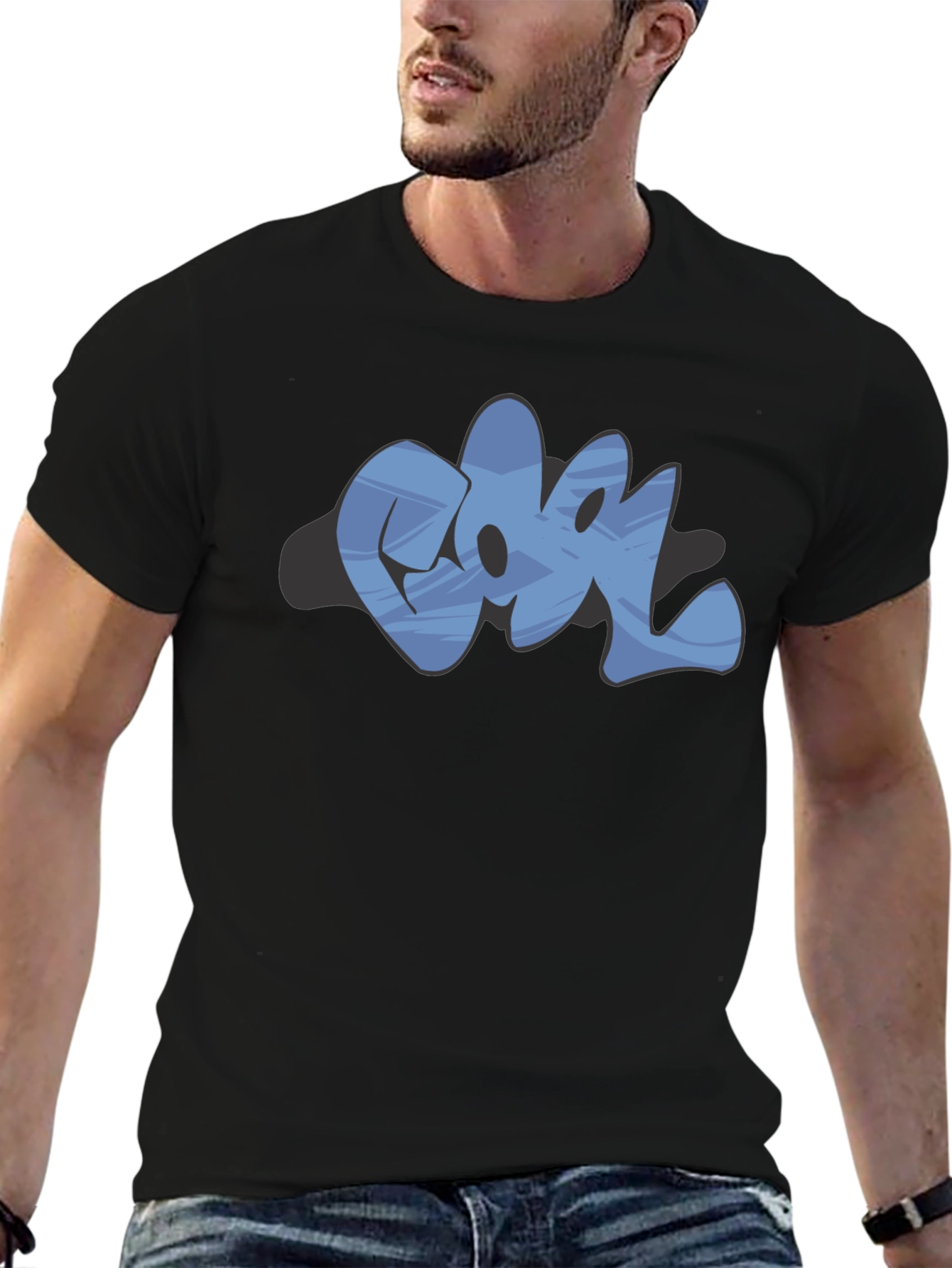 Cool Graffiti Graphic Black T-Shirt