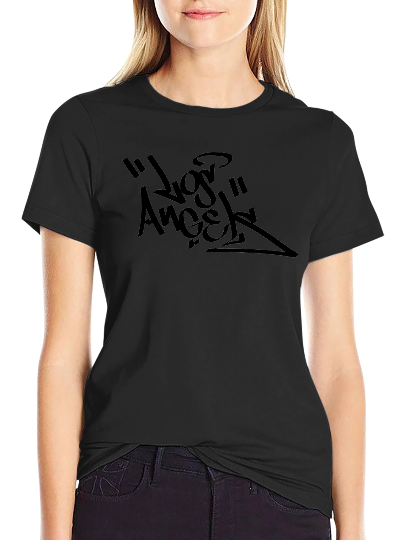 Los Angeles Graphic Print Black T-Shirt