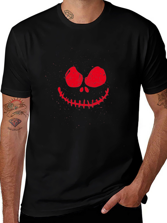 Spooky Smile Graphic Tee - Halloween Black T-Shirt