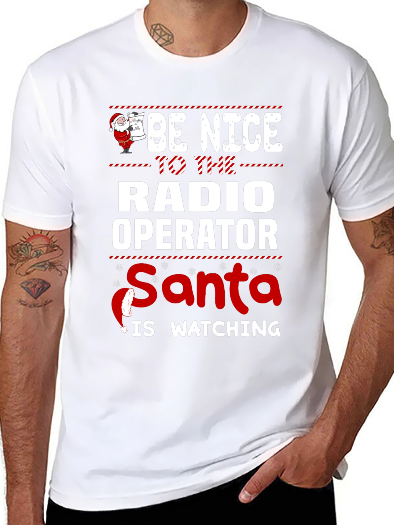 Be Nice to The Radio Operator Santa T-Shirt