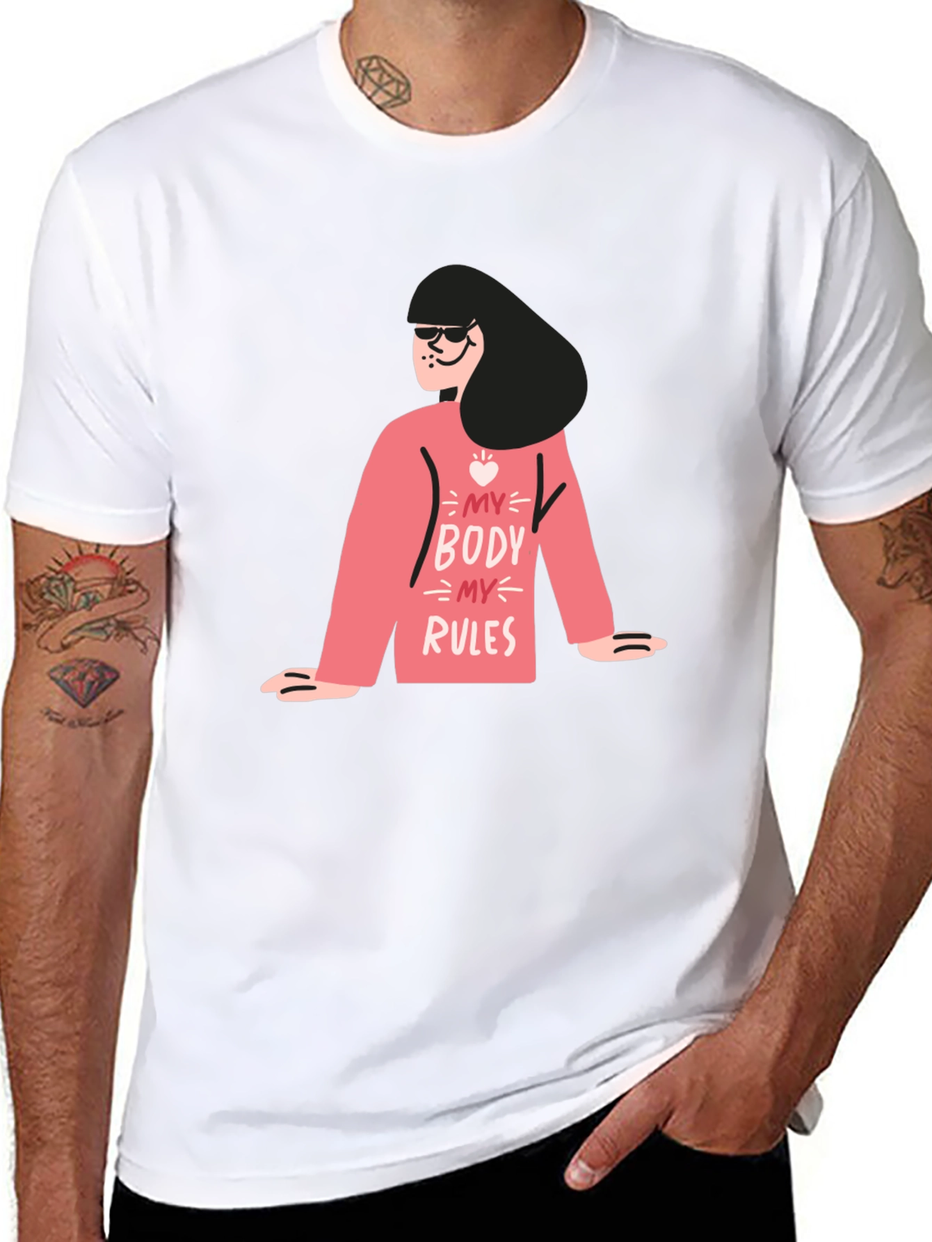 My Body My Rules Graphic Tee - Black