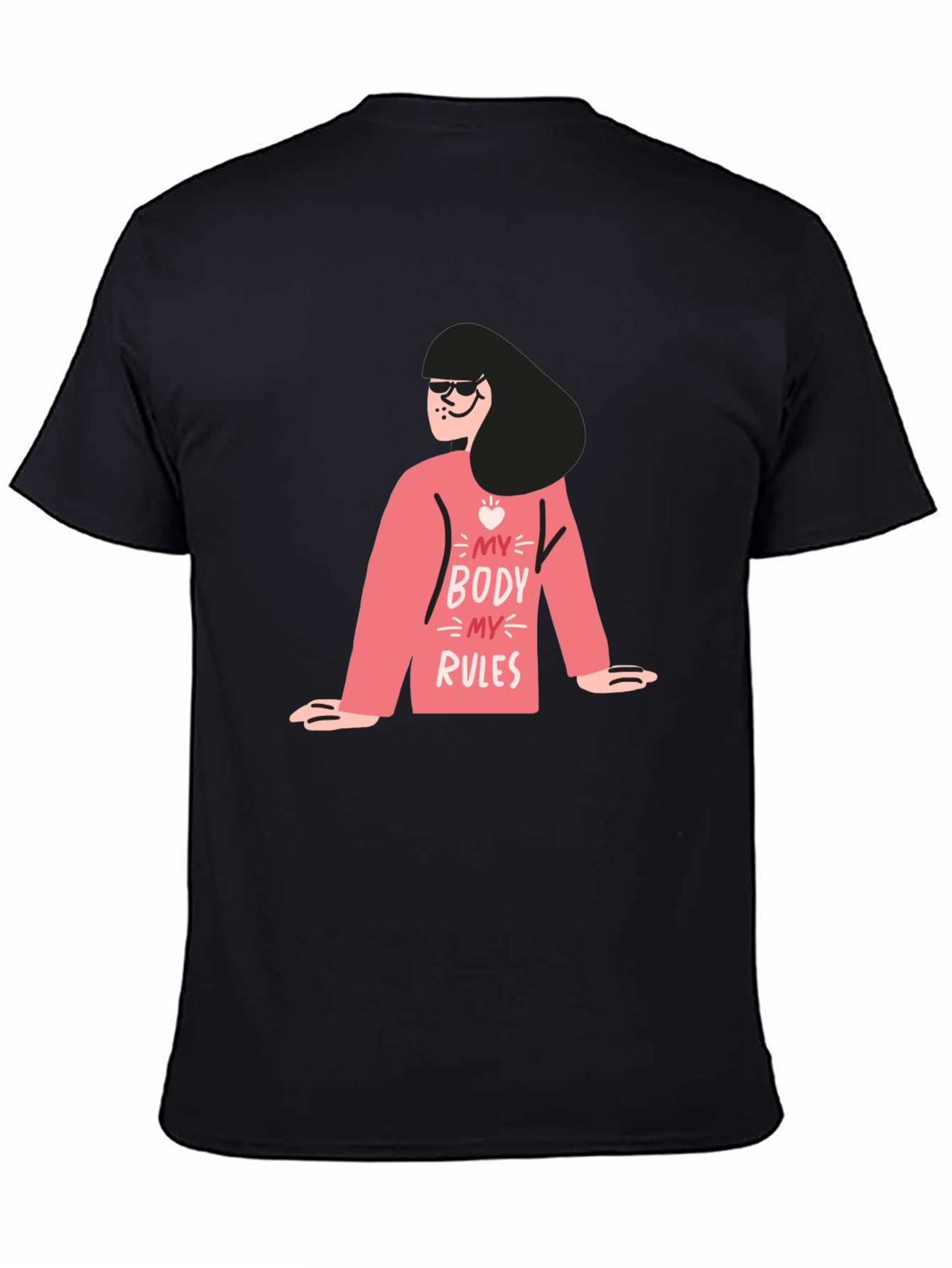 My Body My Rules Graphic Tee - Black
