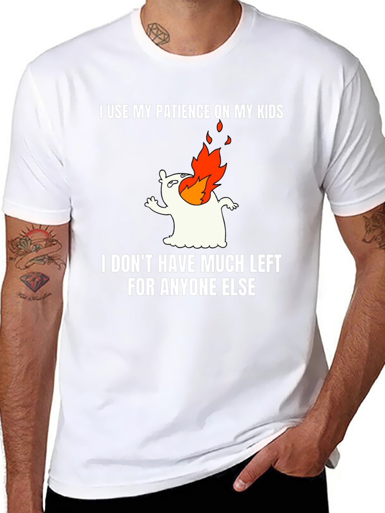 Funny Mom/Dad T-Shirt - My Patience on My Kids