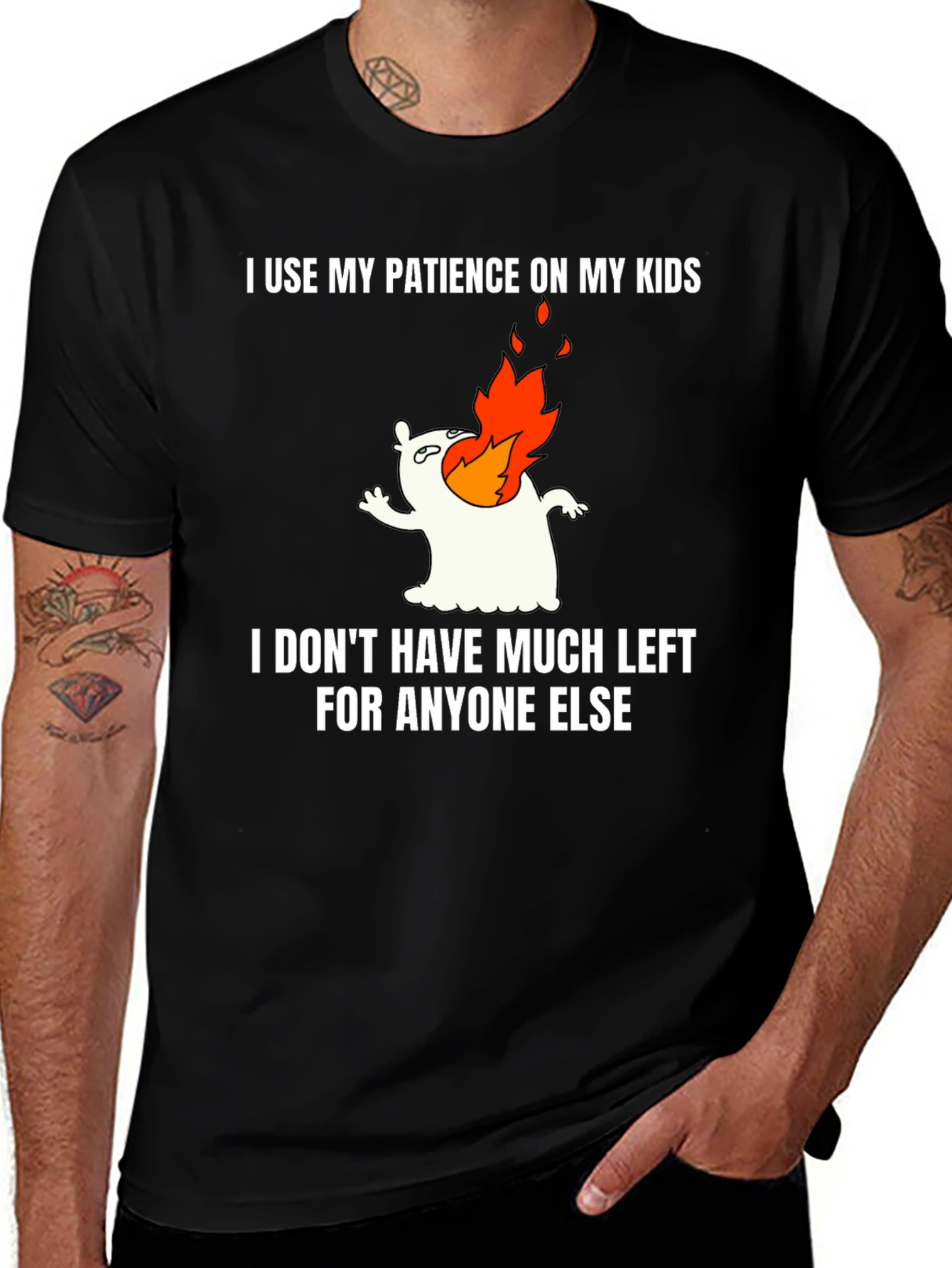 Funny Mom/Dad T-Shirt - My Patience on My Kids