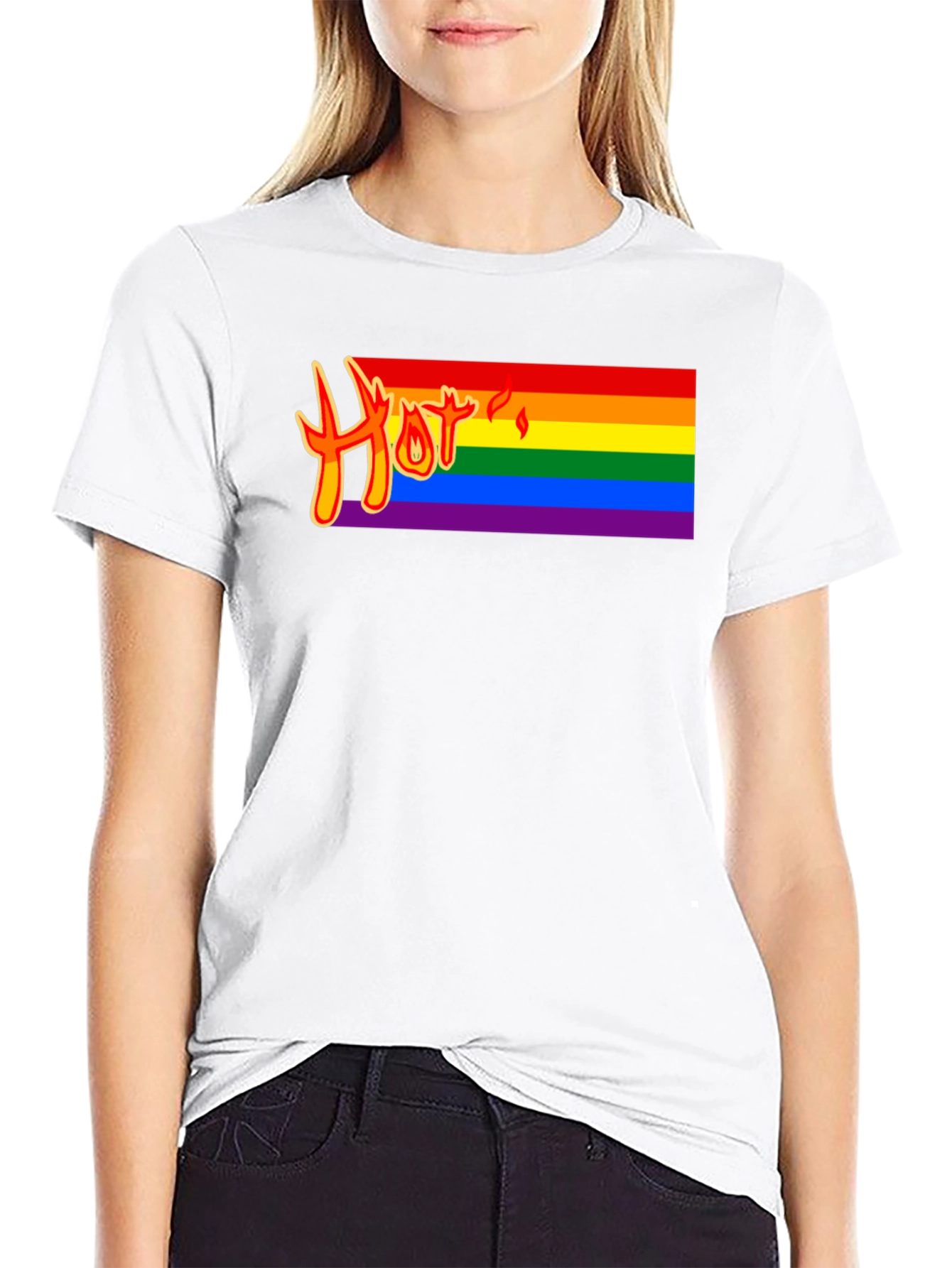 Hot Pride Rainbow Graphic Tee