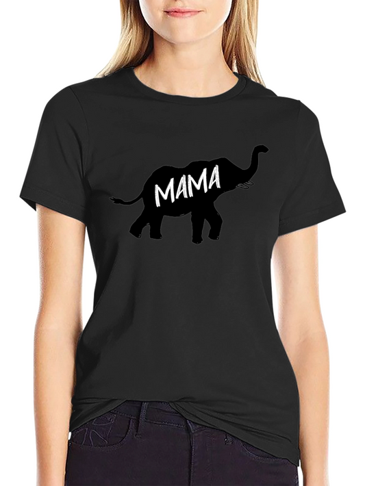 Mama Elephant Black T-Shirt -  Comfortable & Stylish