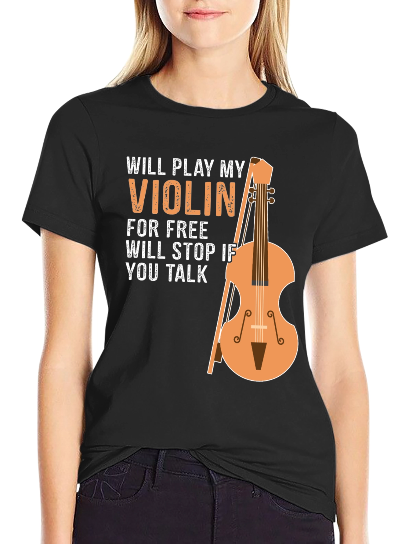 Will Play My Violin Graphic Tee