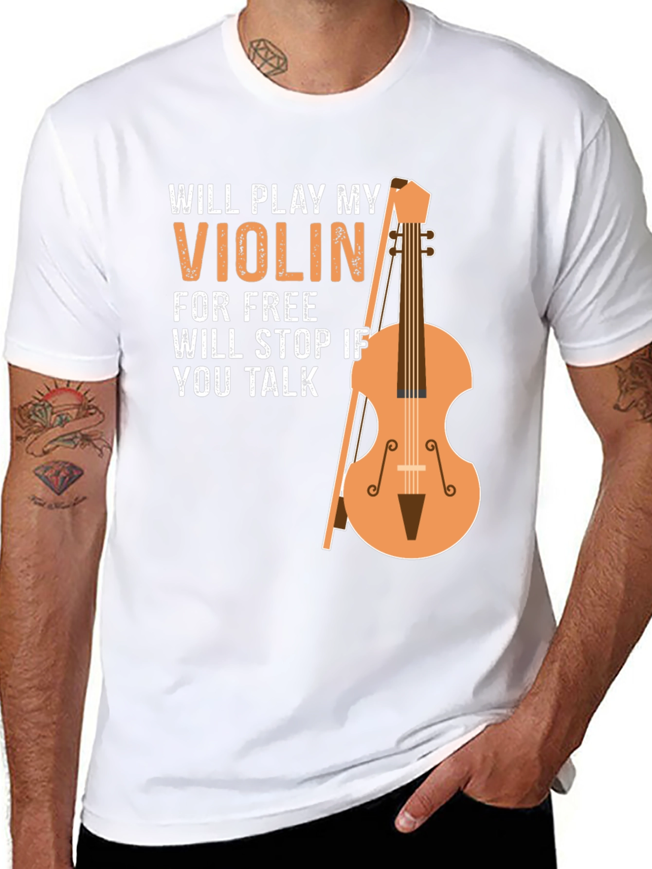 Will Play My Violin Graphic Tee
