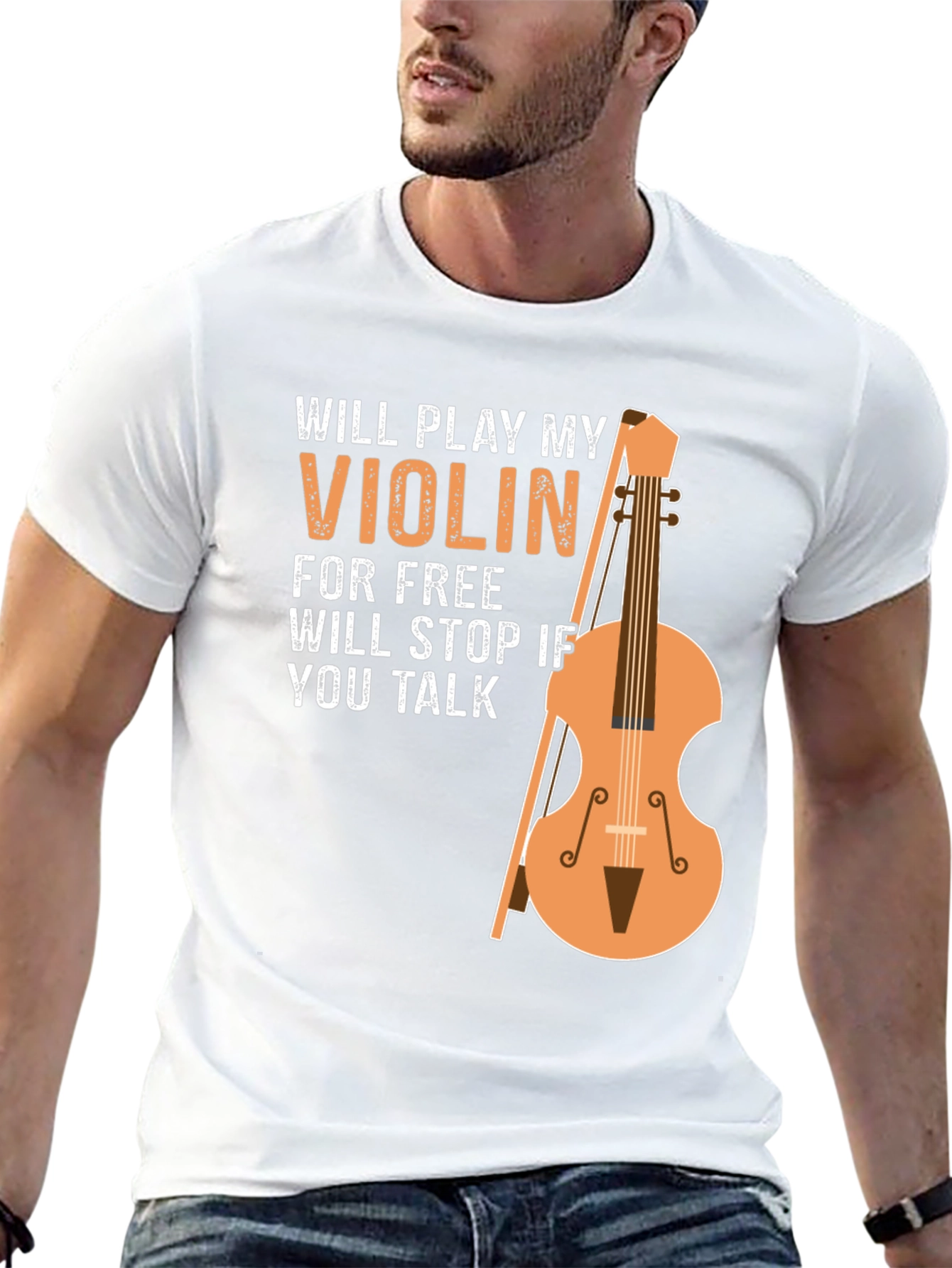 Will Play My Violin Graphic Tee