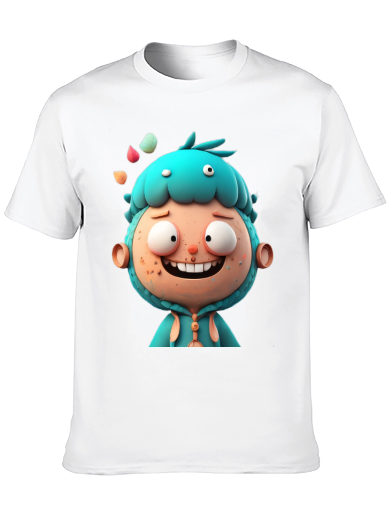 Cartoon Character Graphic Tee - Unisex Black T-Shirt