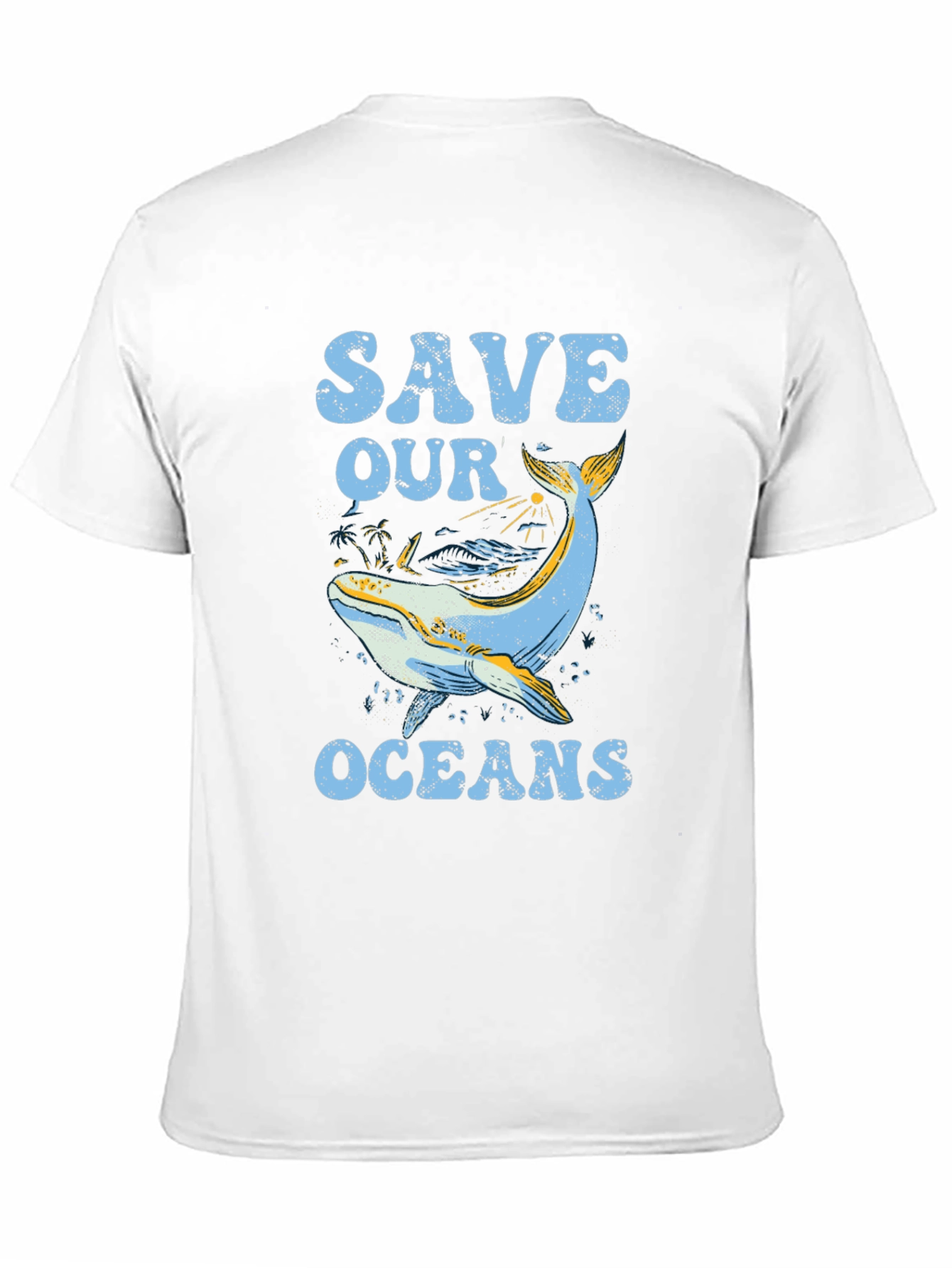 Save Our Oceans Graphic Tee - Black Cotton T-Shirt