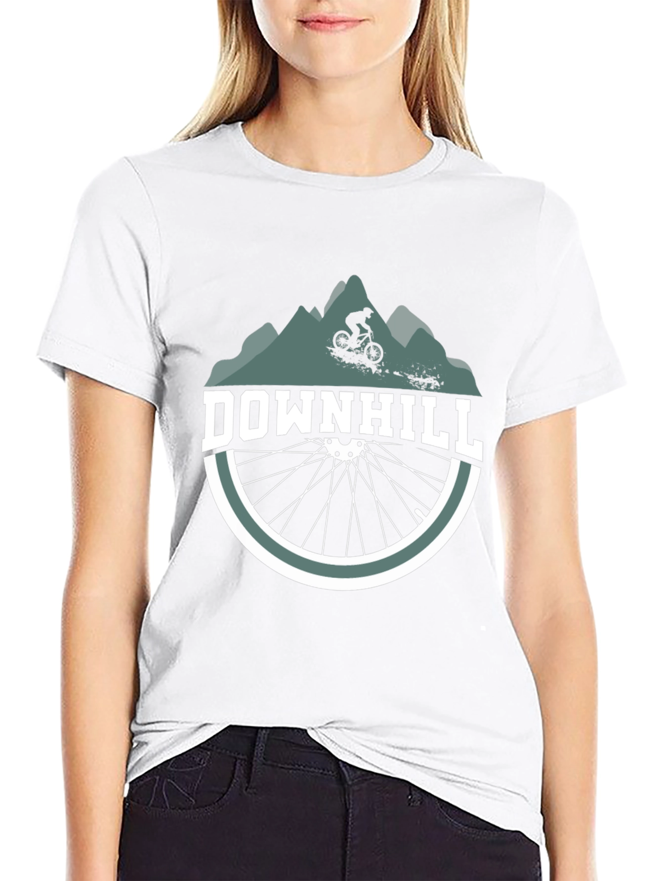 Downhill Mountain Bike Graphic Tee - Ride the Trails