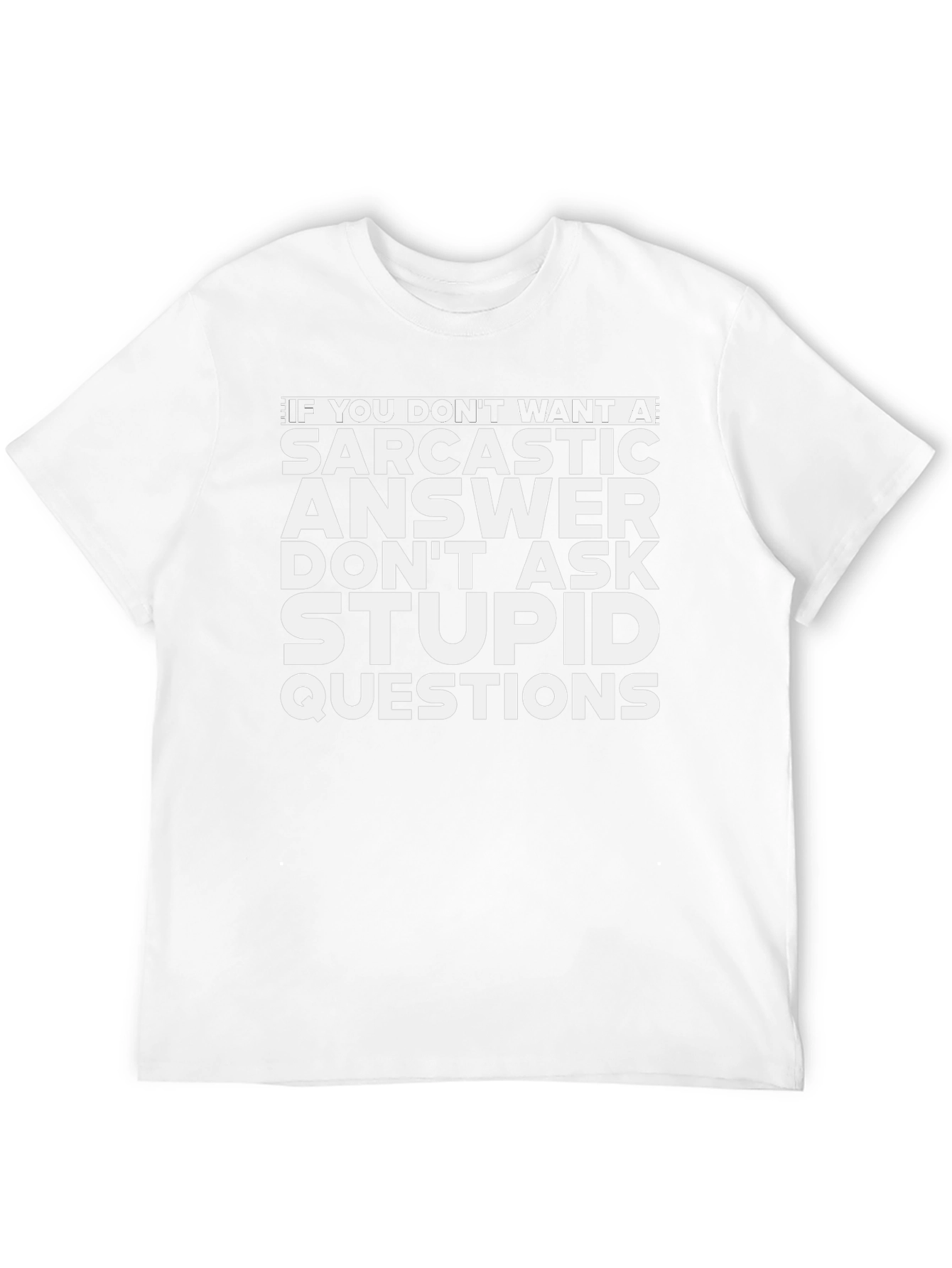 Sarcastic Answer Graphic Tee - Black Cotton Shirt