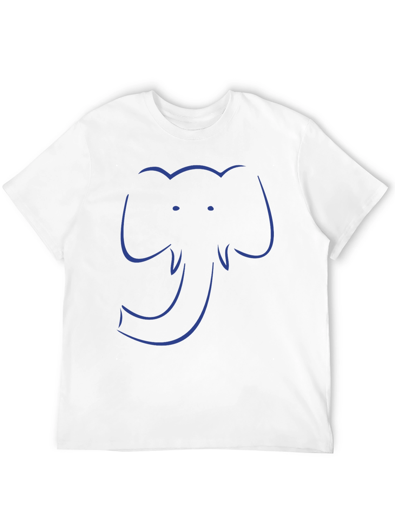Elephant Outline Graphic Tee - Cool Casual Style