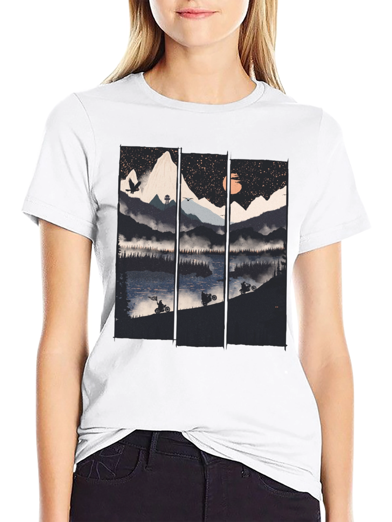 Mountain Lake Motorbike T-Shirt