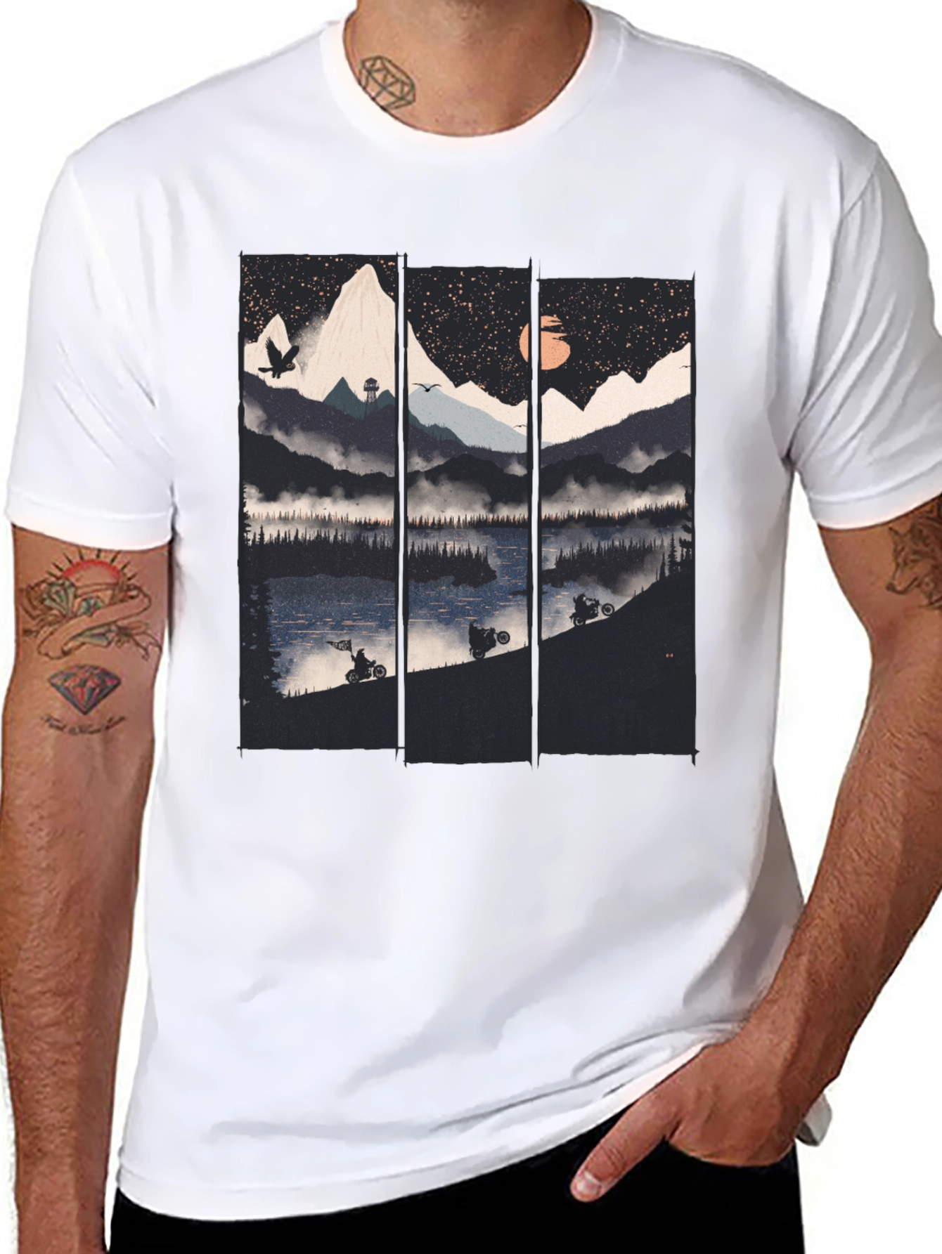 Mountain Lake Motorbike T-Shirt