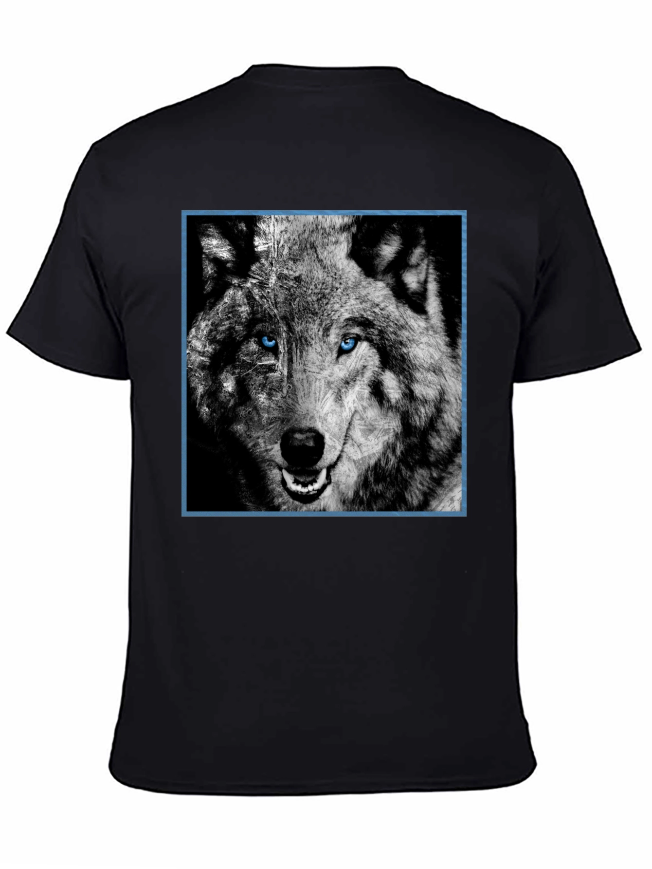Wolf Graphic Tee - Blue Eyed Wolf Design
