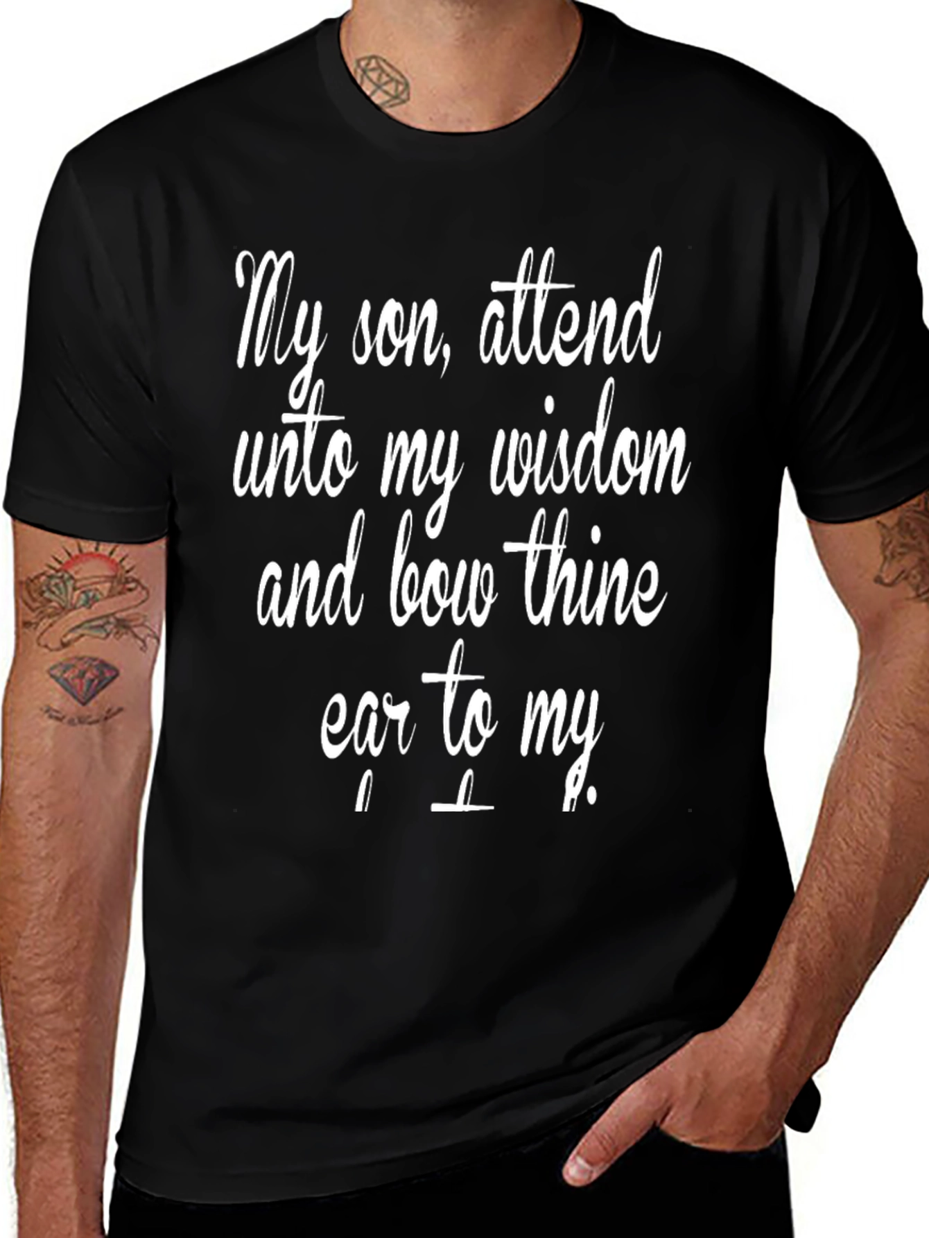 Wisdom Saying Black T-Shirt