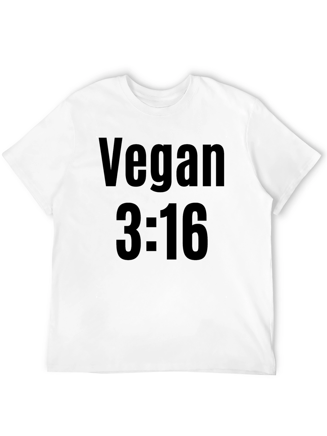 Vegan 3:16 Graphic T-Shirt - Black
