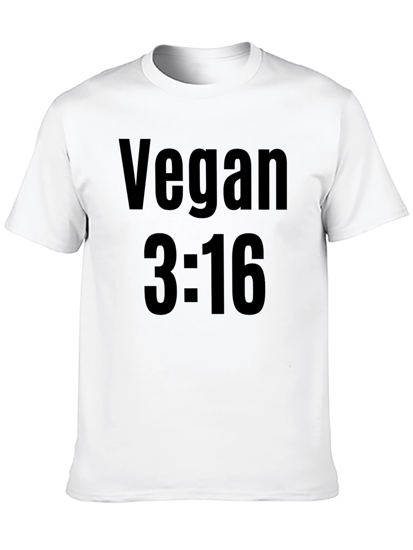 Vegan 3:16 Graphic T-Shirt - Black