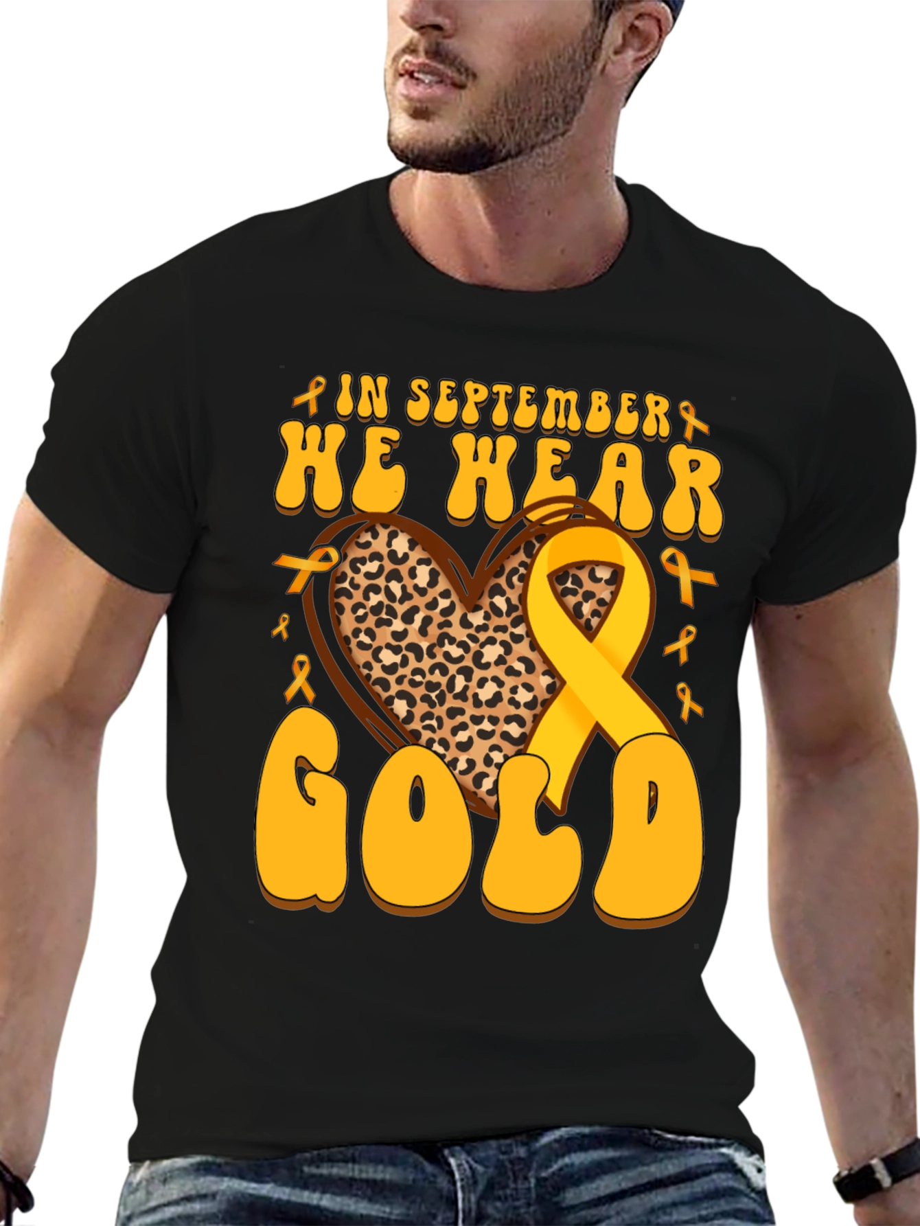 In September We Wear Gold Childhood Cancer Awareness T-Shirt
