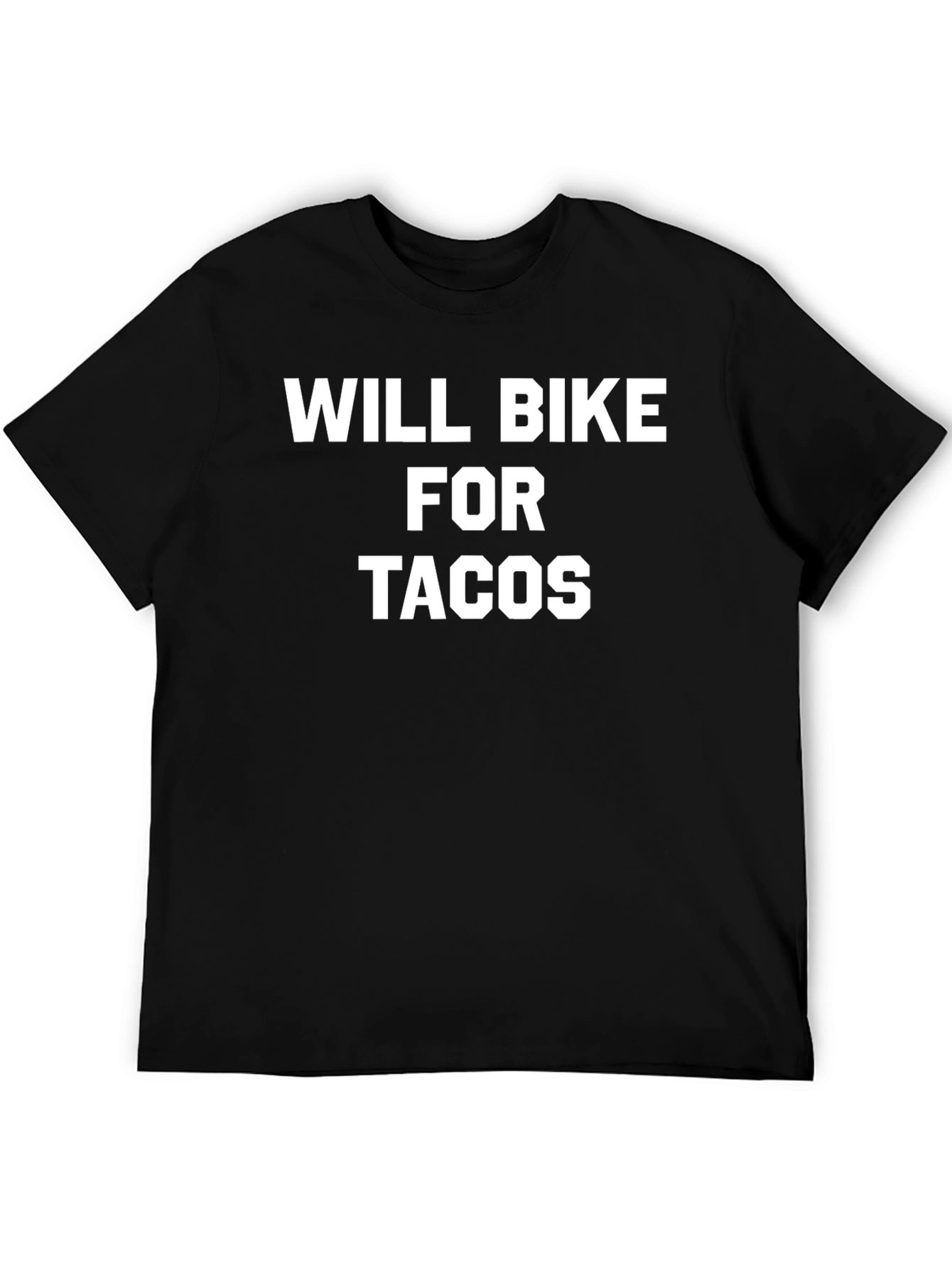 Will Bike For Tacos Graphic Tee - Black