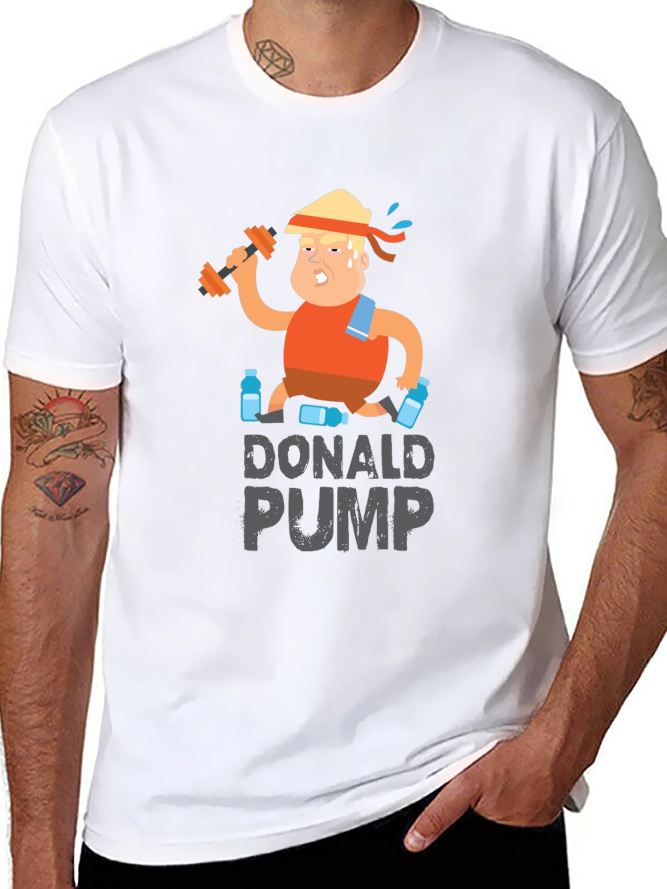 Donald Pump T-Shirt - Funny Gym Workout Tee