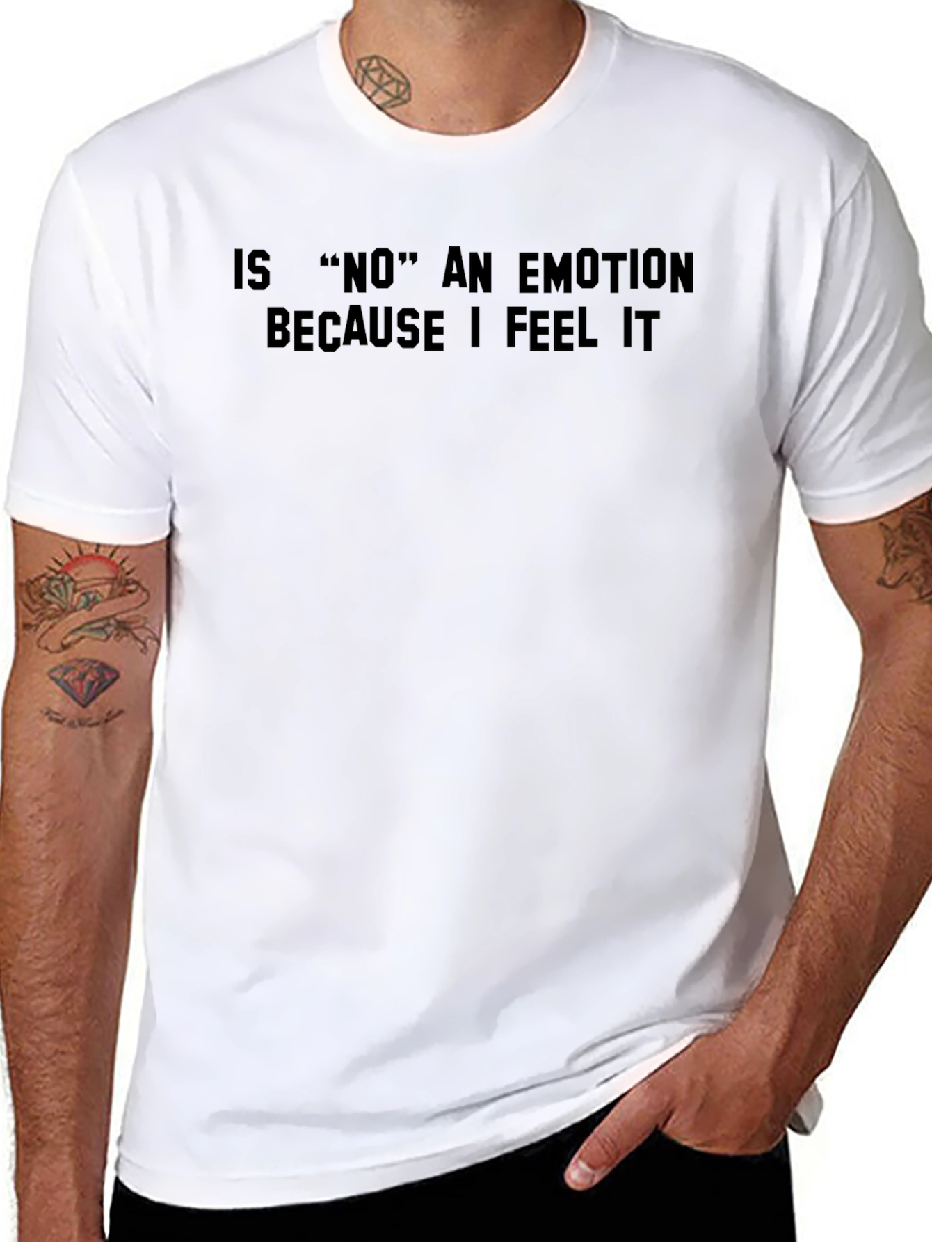 Funny NO Emotion Graphic T-Shirt