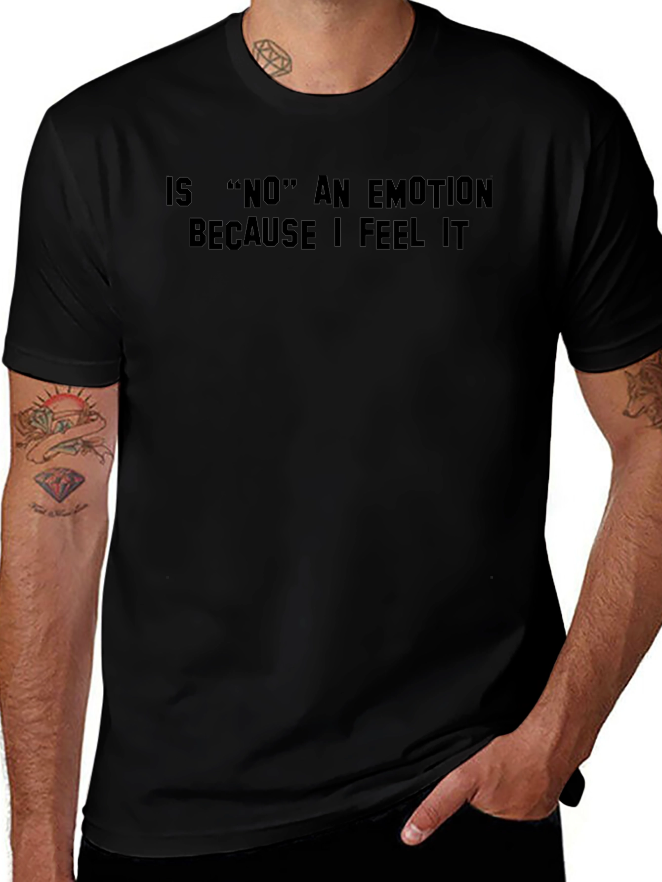Funny NO Emotion Graphic T-Shirt