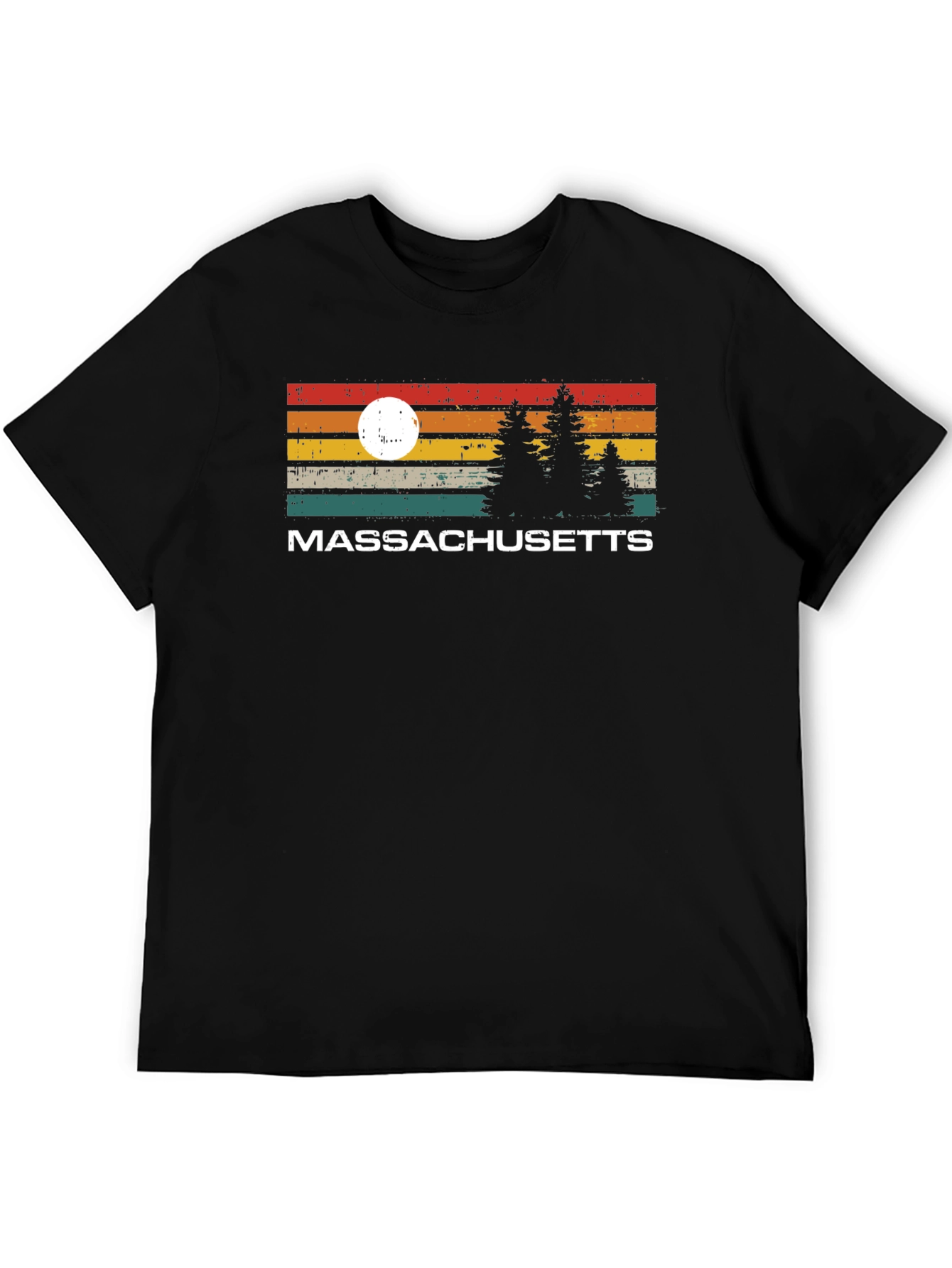 Massachusetts Retro Sunset T-Shirt