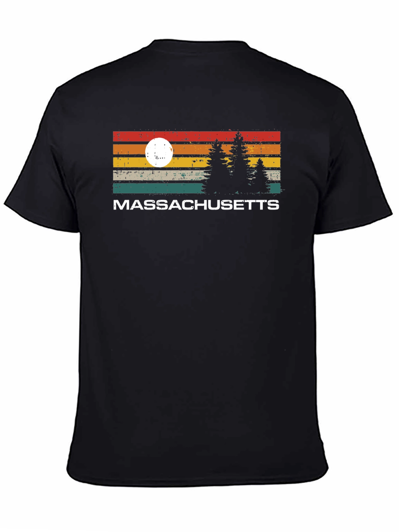 Massachusetts Retro Sunset T-Shirt