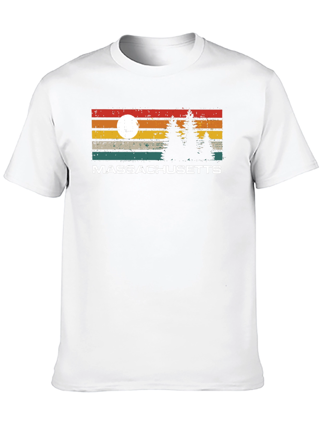 Massachusetts Retro Sunset T-Shirt