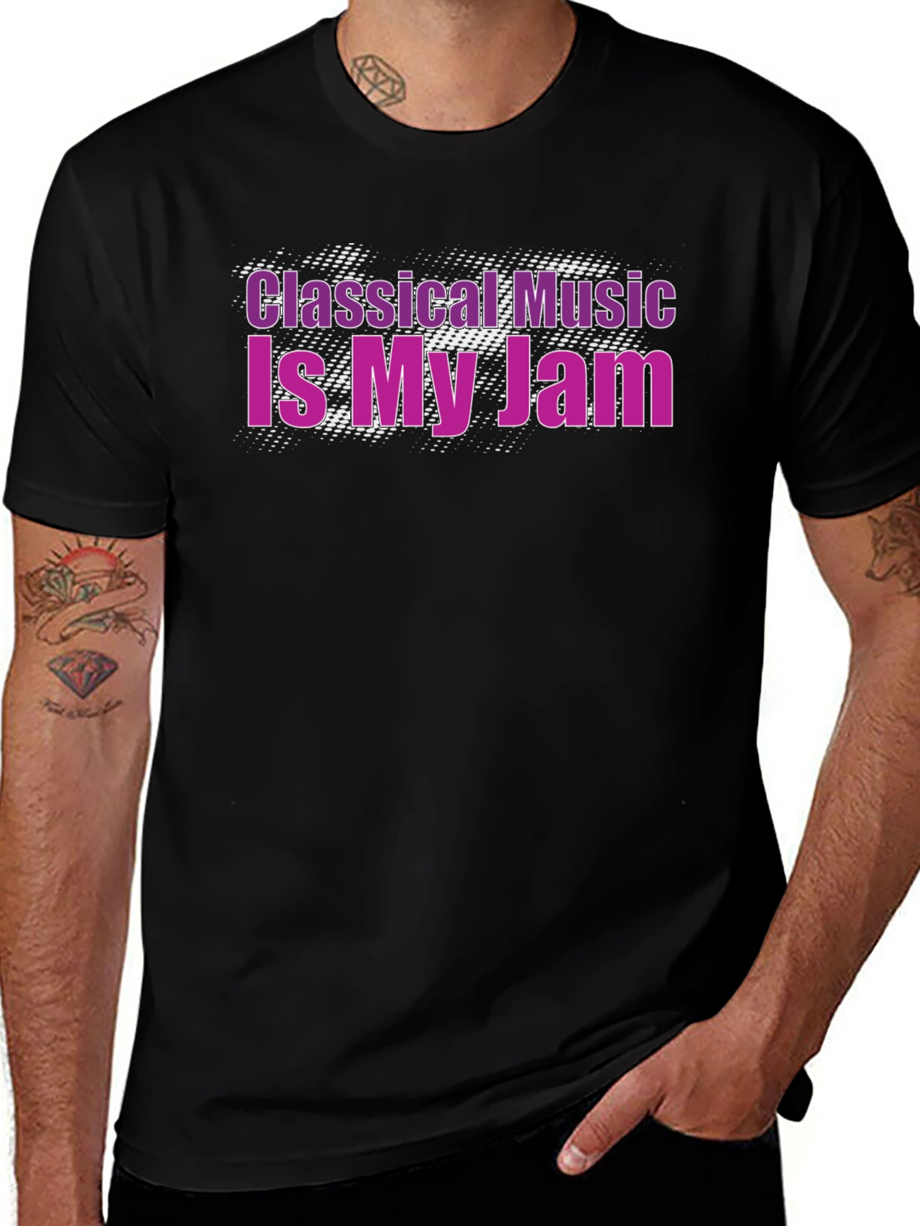 Classical Music Is My Jam Black T-Shirt