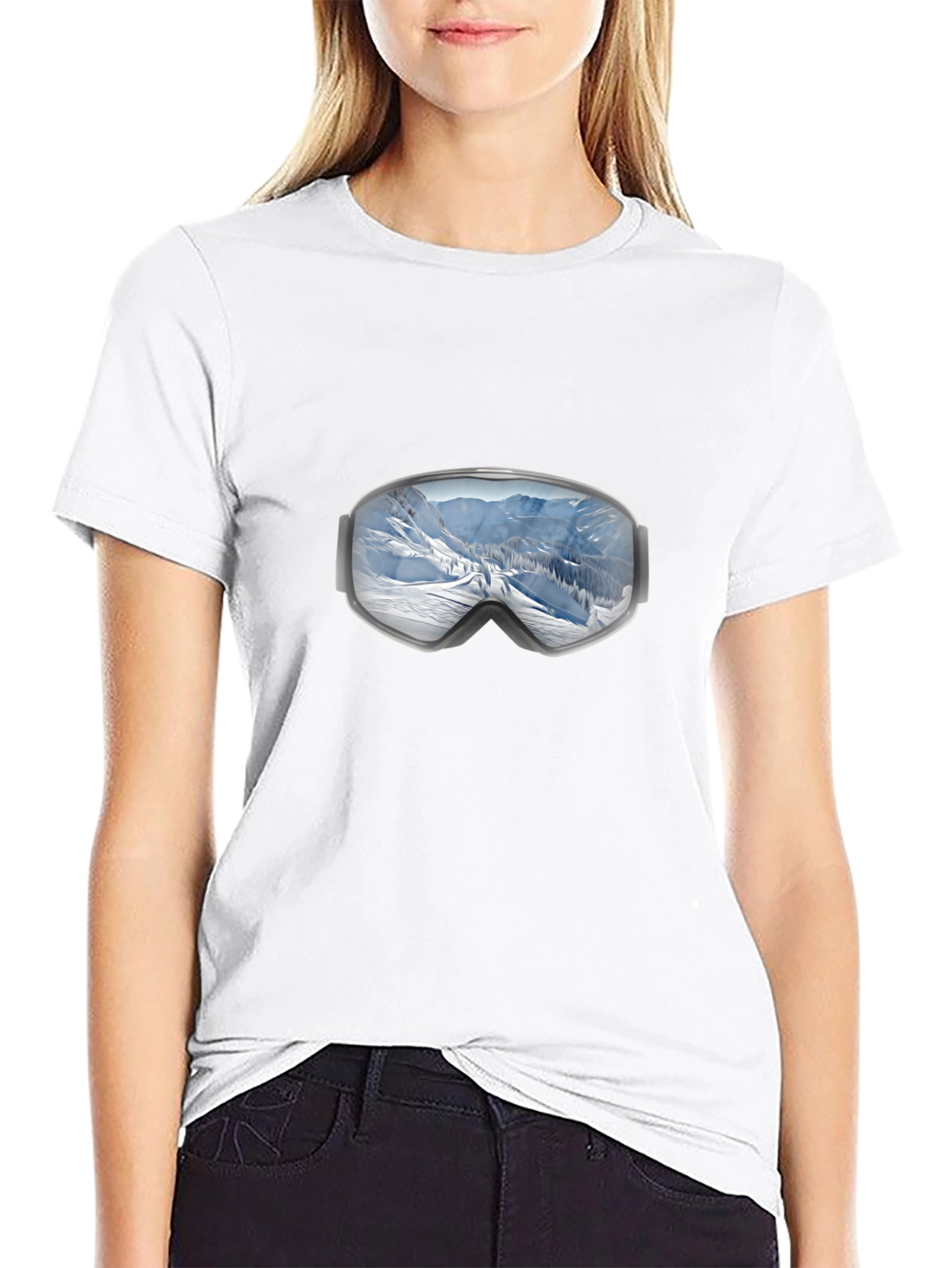 Snowy Mountain Ski Goggles T-Shirt